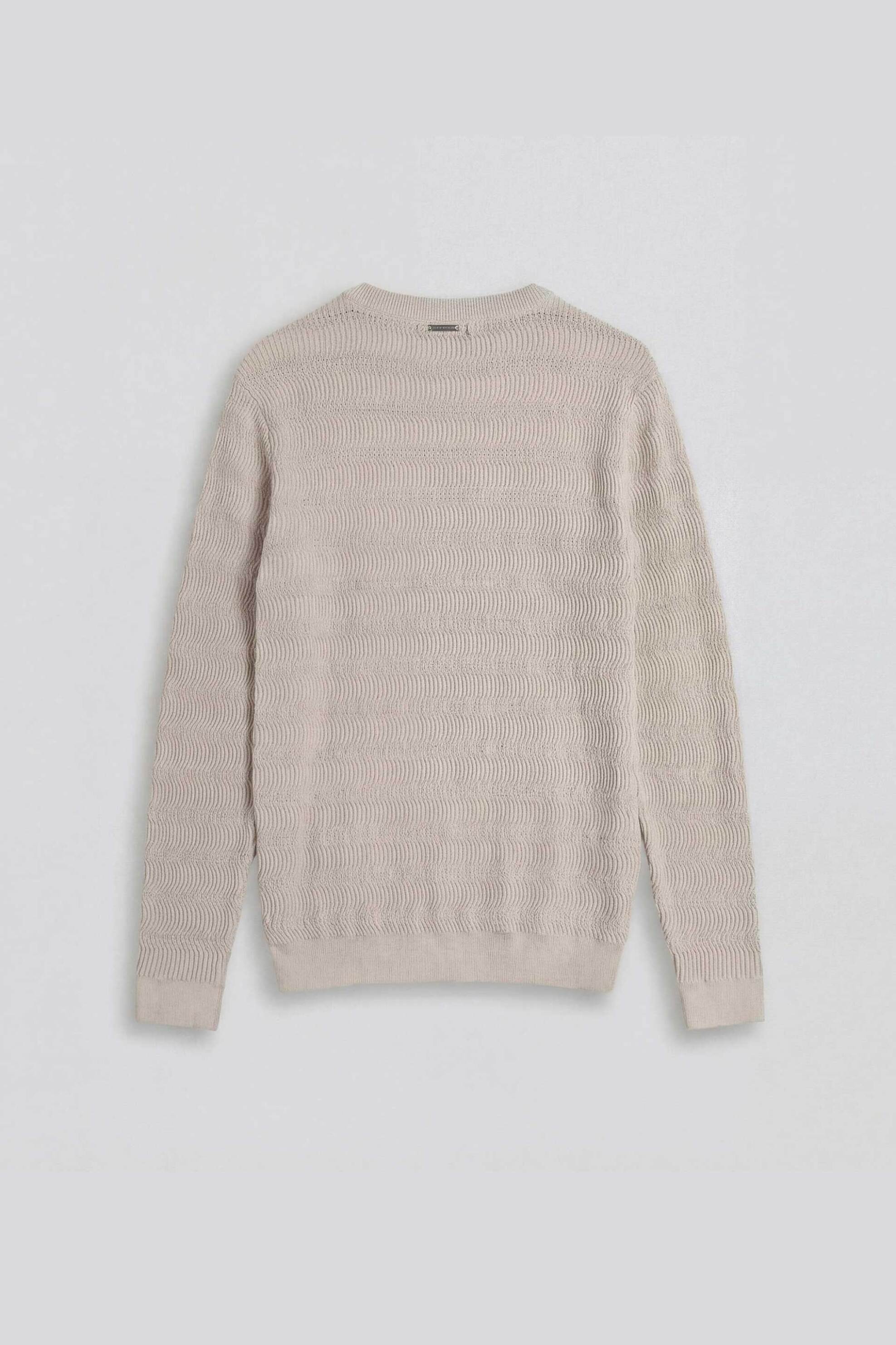 Antony Morato Ανδρικό Πουλόβερ με Σχέδιο Στην Πλέξη Regular Fit - Sw01578Ya100071 Μπεζ