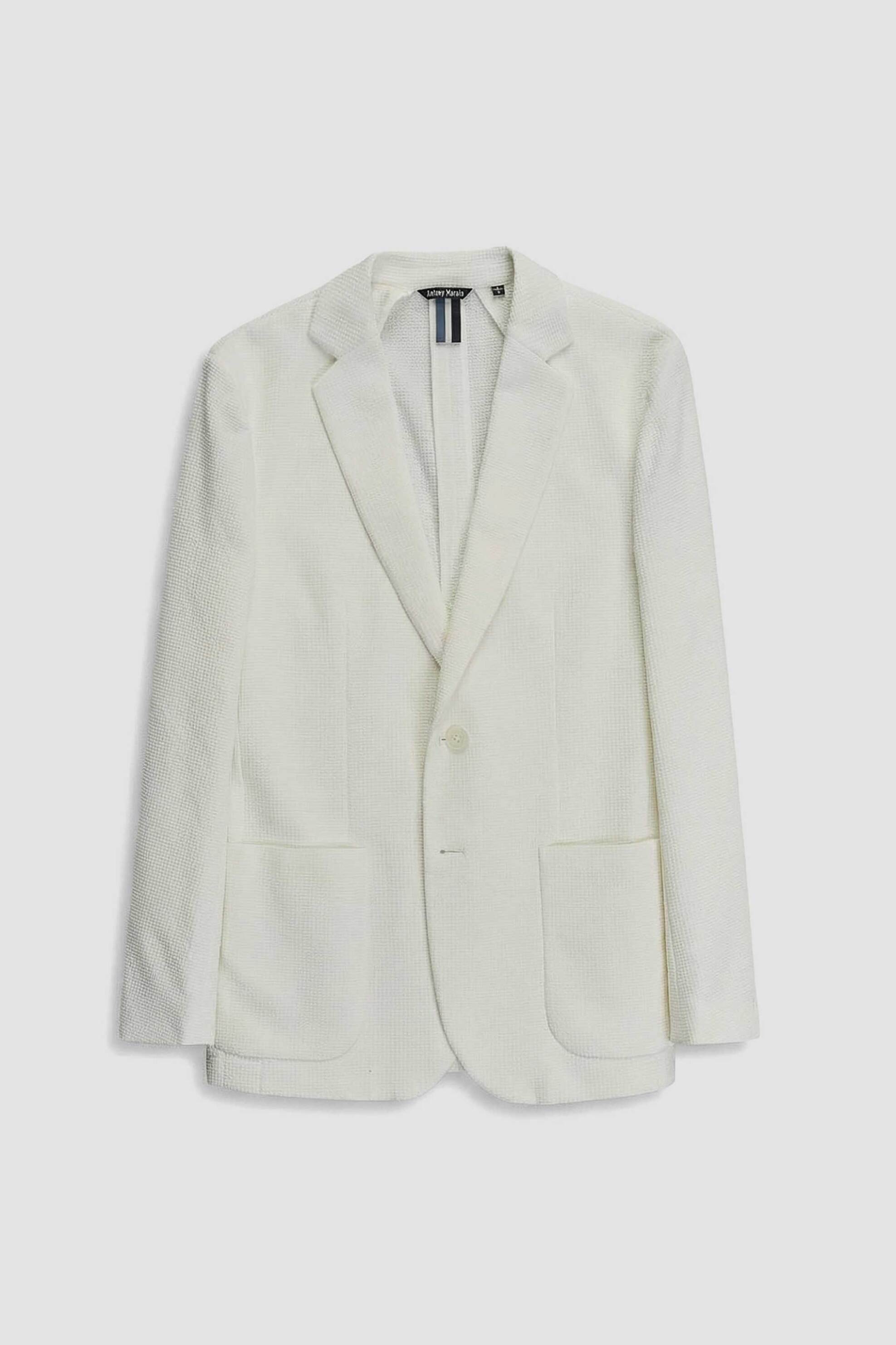 Antony Morato Ανδρικό Σακάκι Textured Regular Fit Raya - Ja00498Fa150231 Υπόλευκο