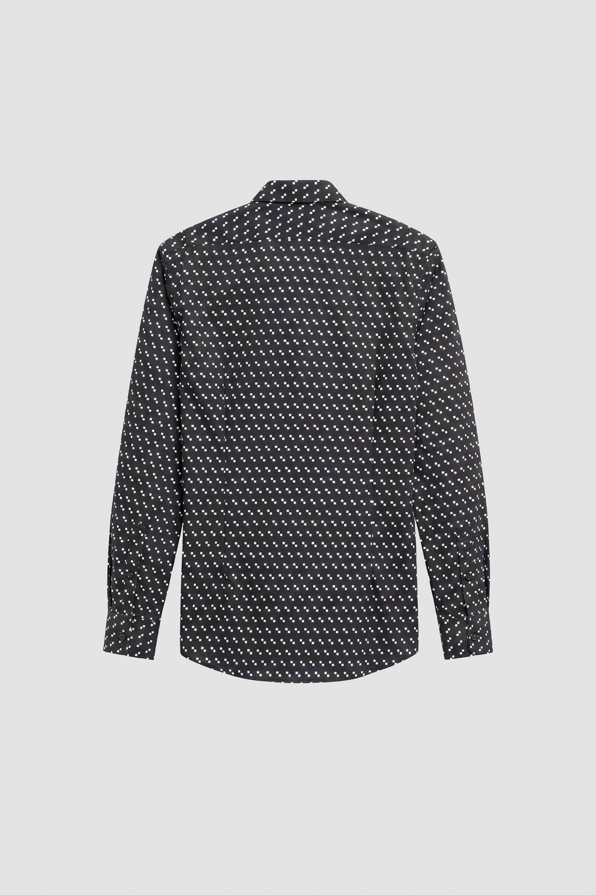 Antony Morato Ανδρικό Πουκάμισο με All-Over Print Slim Fit Νapoli - Sl00628Fa430655 Μαύρο