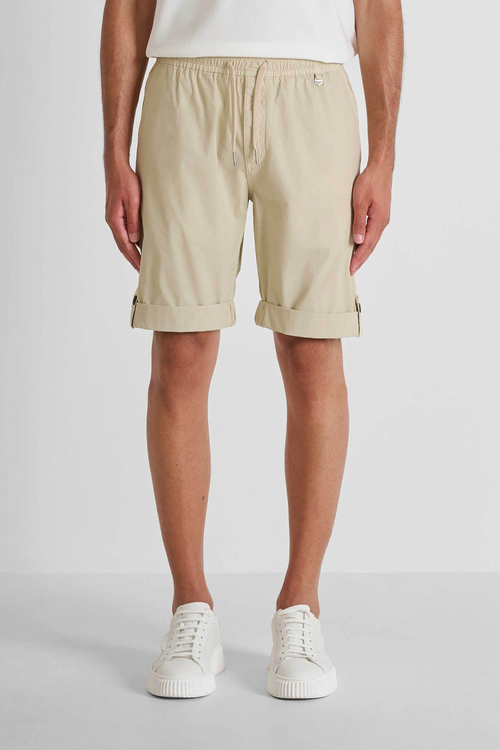 Antony Morato ανδρική βερμούδα με ελαστική μέση Regular Fit "Nolan" - SH00229FA900138 Μπεζ