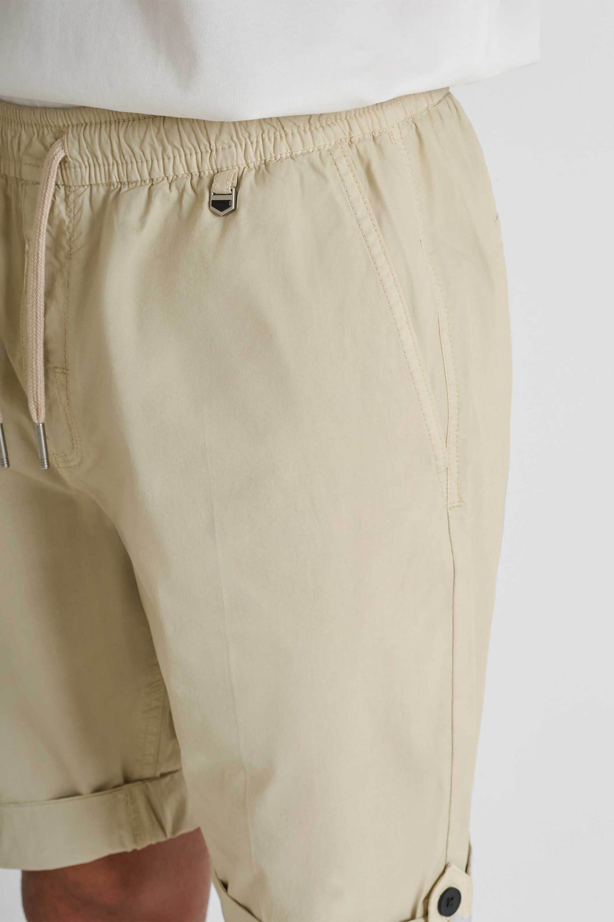 Antony Morato Ανδρική Βερμούδα με Ελαστική Μέση Regular Fit Nolan - Sh00229Fa900138 Μπεζ
