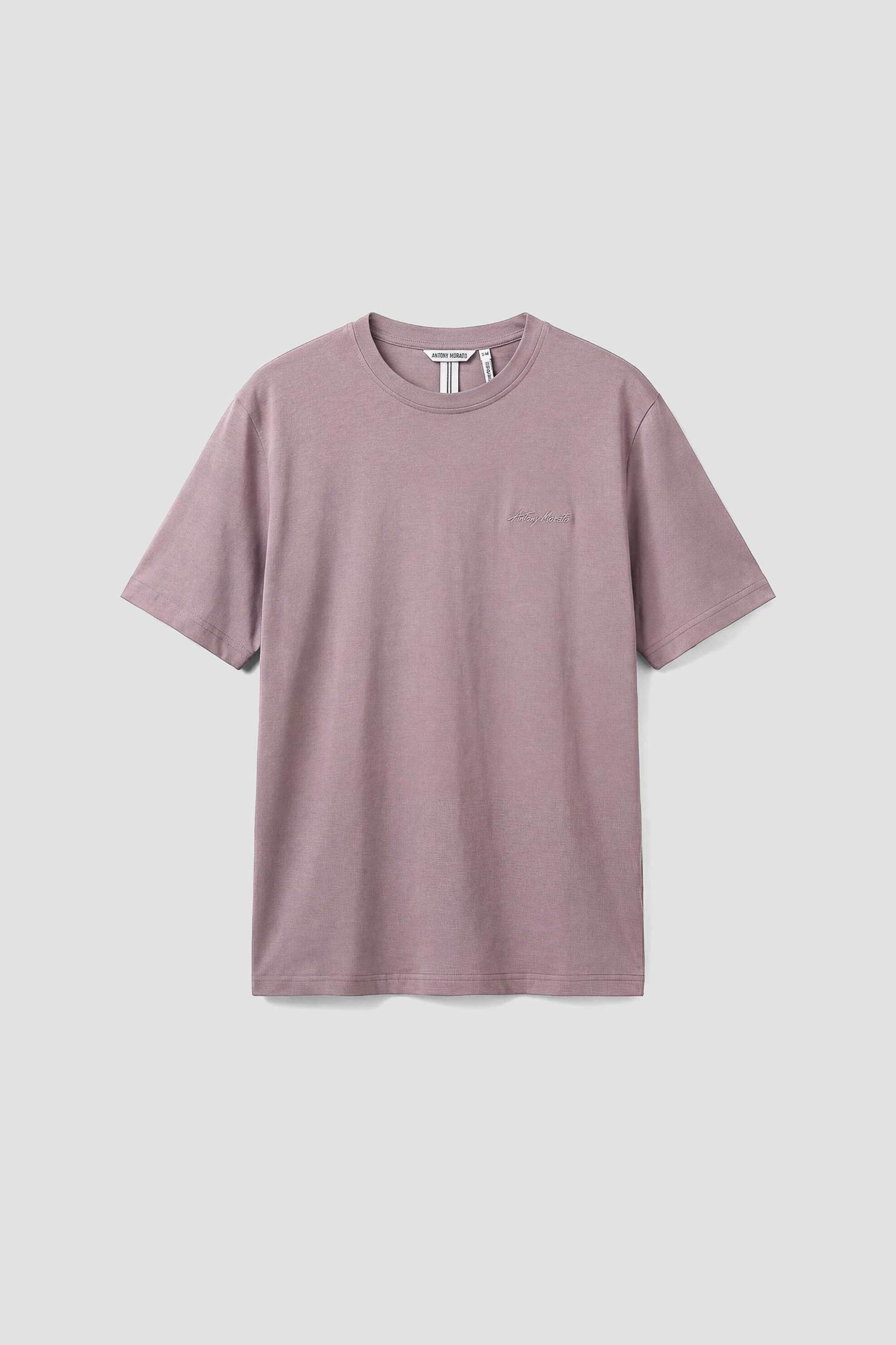 Antony Morato Ανδρικό T-Shirt Μονόχρωμο με Λογότυπο Regular Fit - Ks02662Fa100231 Σάπιο Μήλο