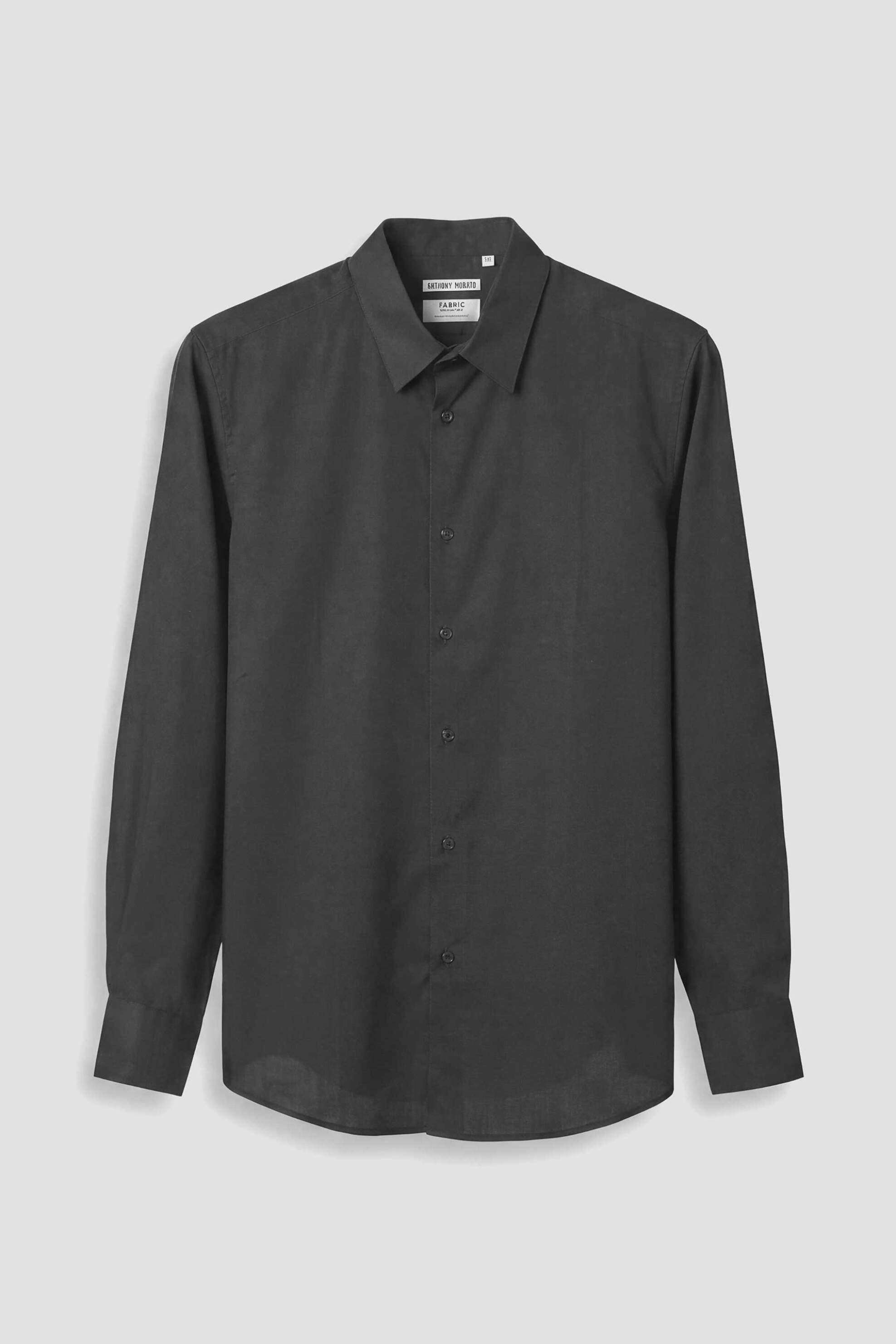 Antony Morato Ανδρικό Πουκάμισο Μονόχρωμο Regular Fit Νapoli - Sl00799Fa400094 Μαύρο