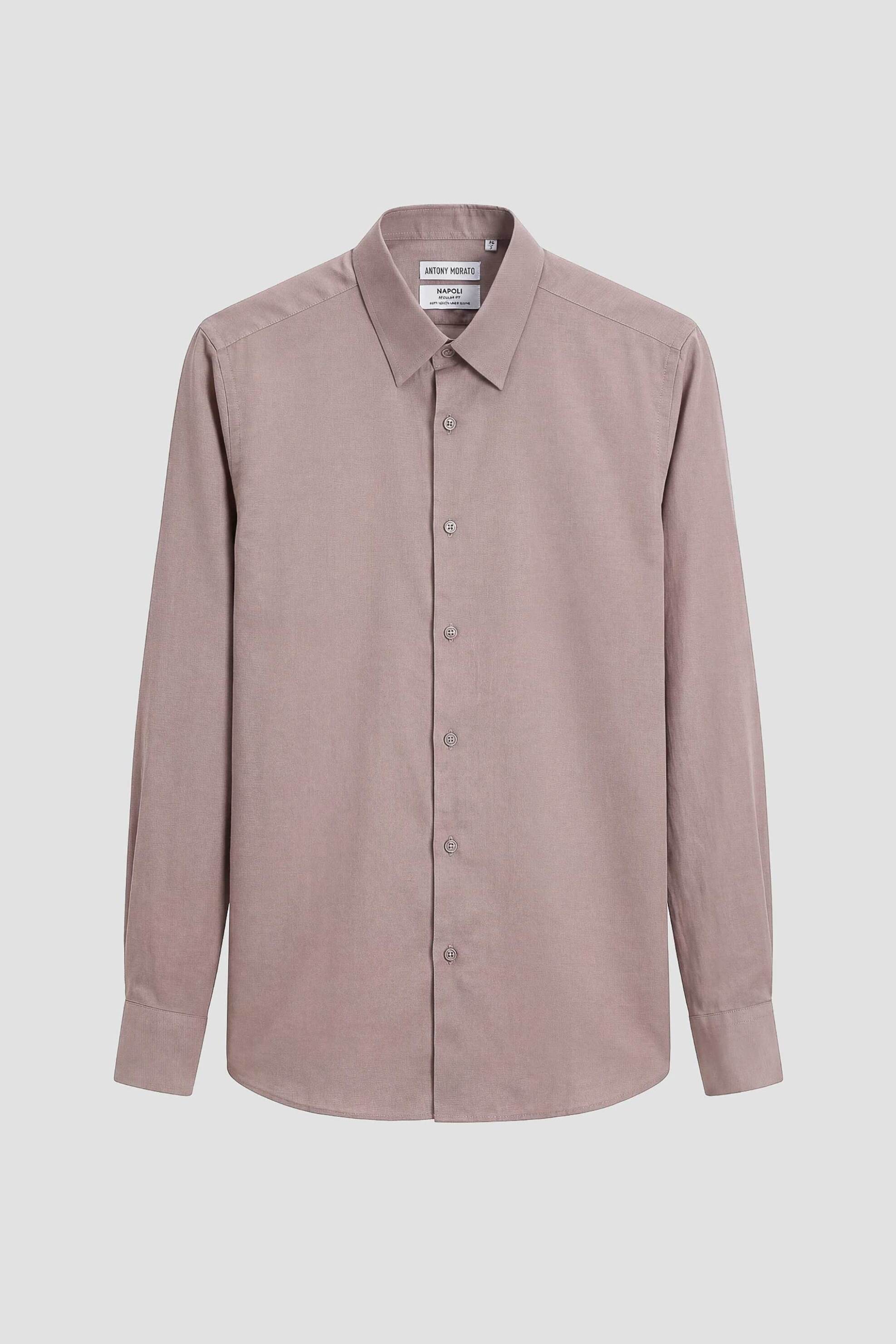 Antony Morato Ανδρικό Πουκάμισο Μονόχρωμο Regular Fit Νapoli - Sl00799Fa400094 Σάπιο Μήλο