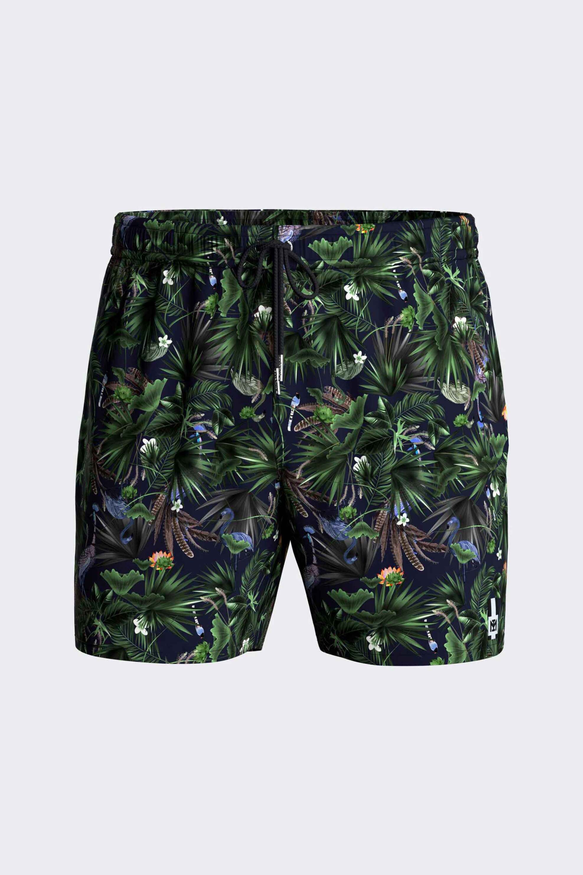 IMPETUS Impetus ανδρικό μαγιό σορτς με tropical print και λογότυπο - IMP-IM1943N2900-125 Πράσινο Σκούρο
