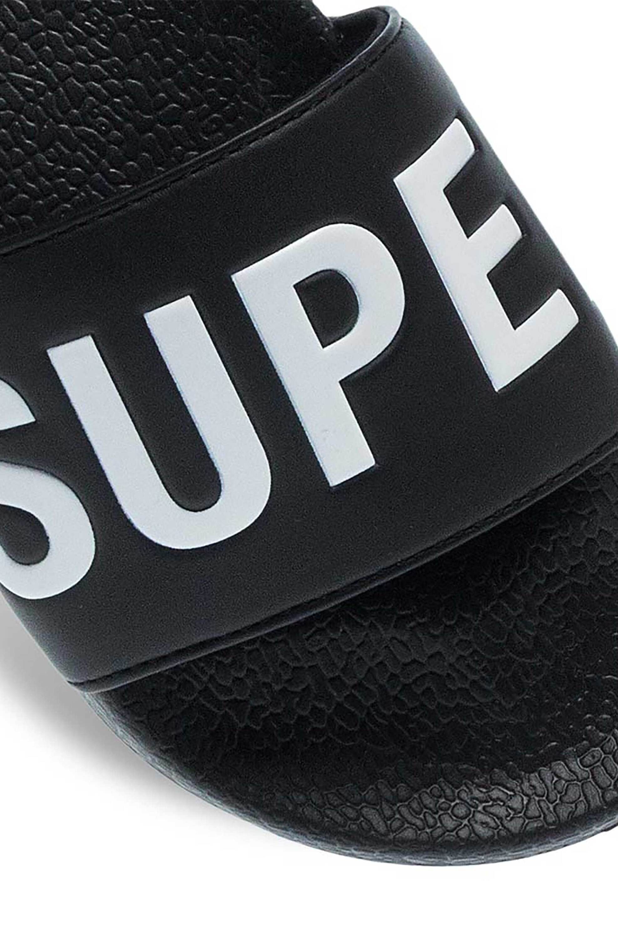 Superdry Ανδρικές Σαγιονάρες με Λογότυπο - Mf310291A Ασπρόμαυρο