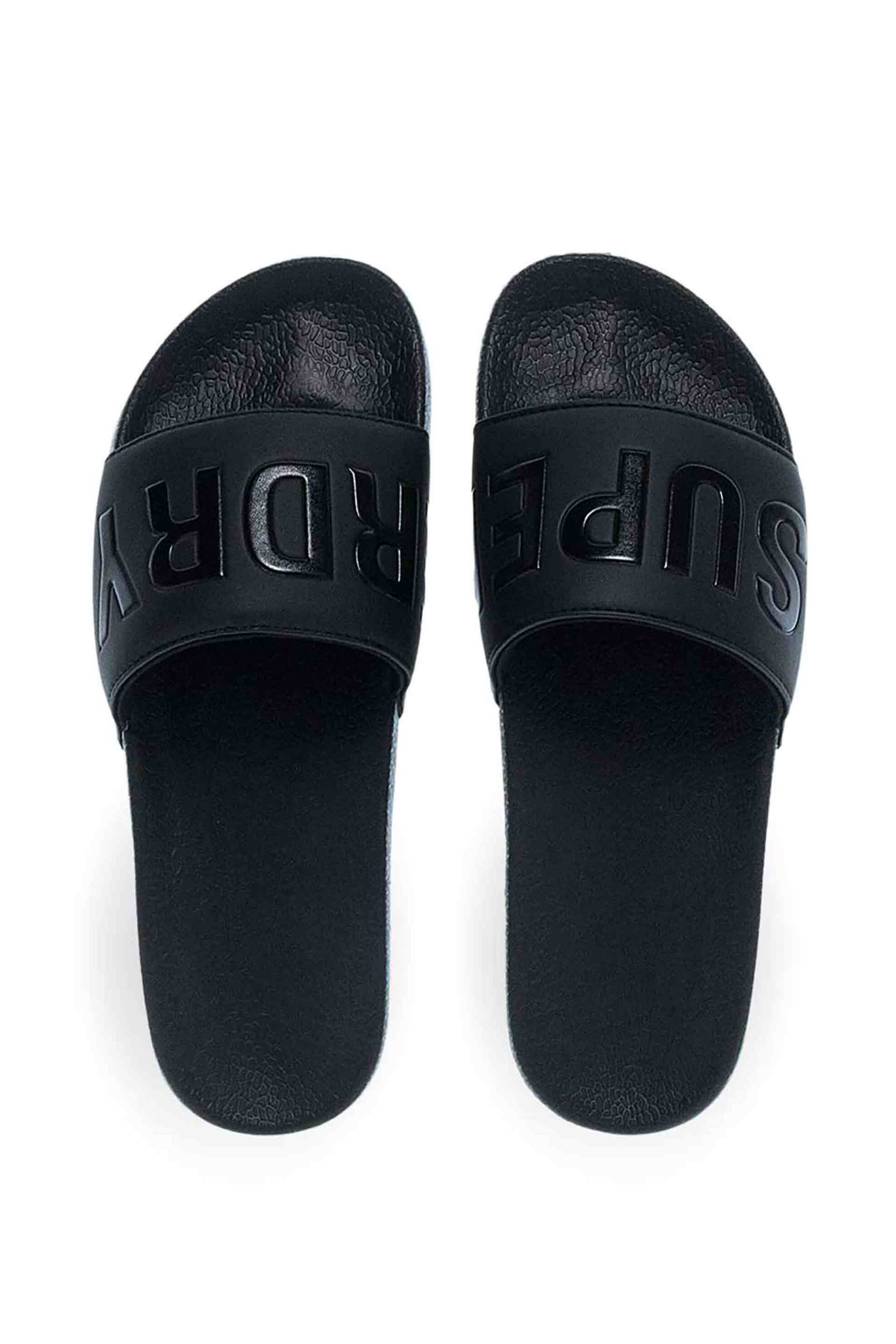 Superdry ανδρικές σαγιονάρες με λογότυπο - MF310291A Μαύρο