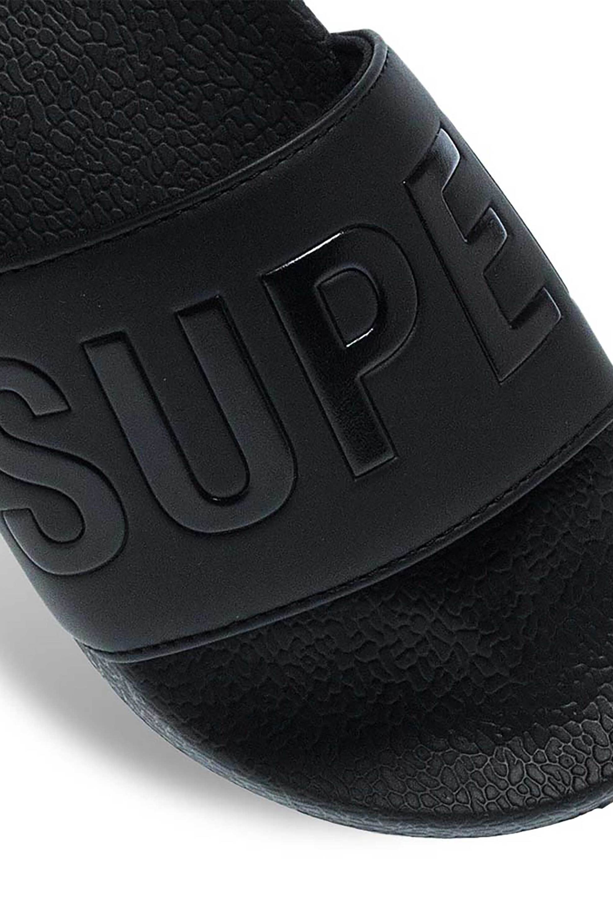 Superdry Ανδρικές Σαγιονάρες με Λογότυπο - Mf310291A Μαύρο