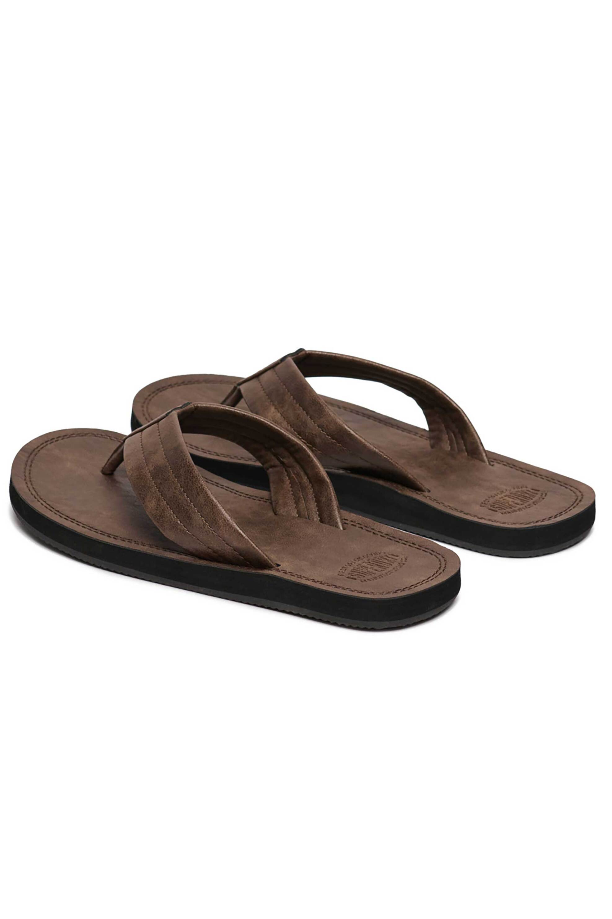 Superdry Ανδρικές Σαγιονάρες με Λογότυπο - Mf310284A Καφέ