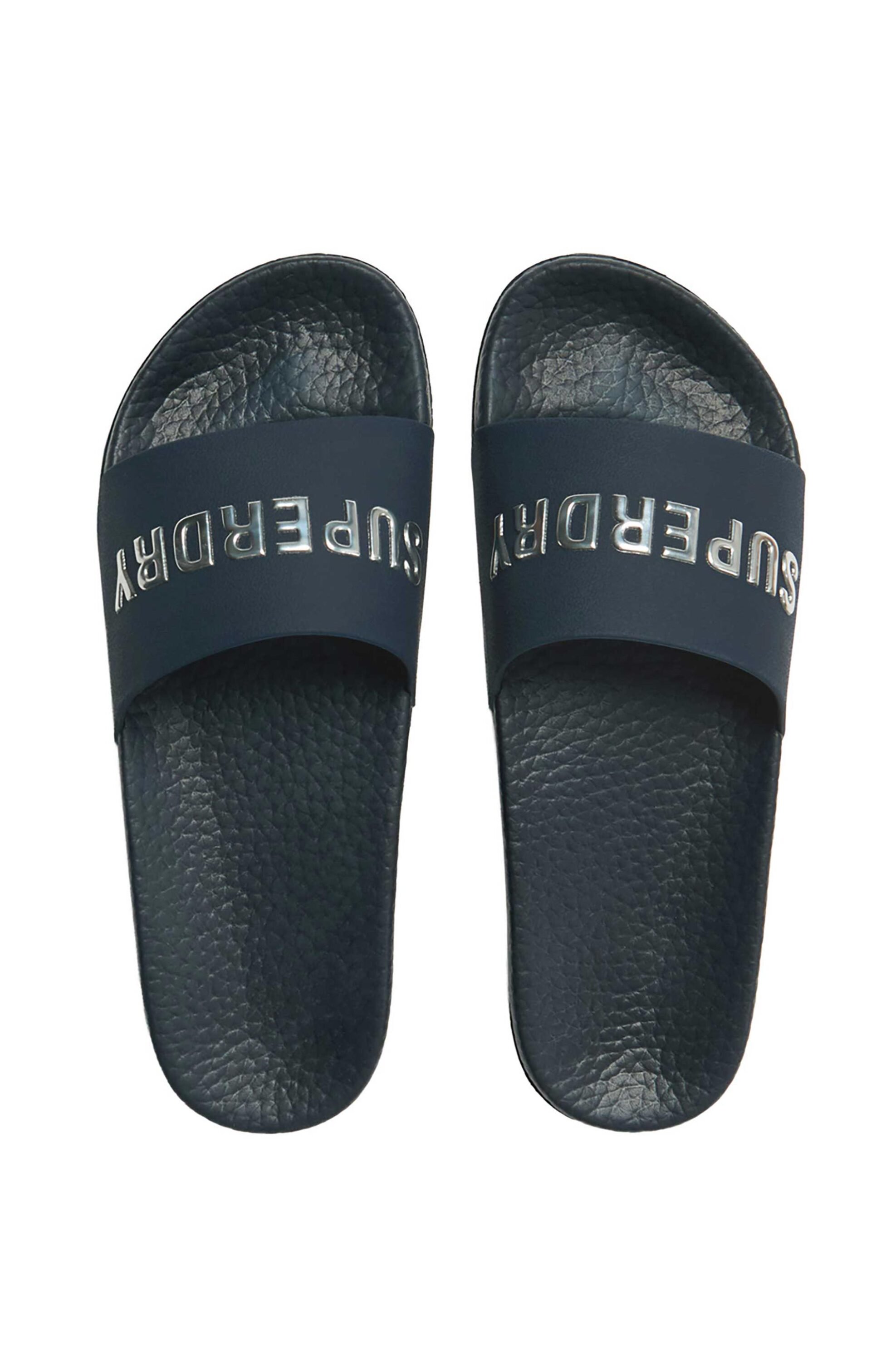 SUPERDRY & CO Superdry γυναικείες σαγιονάρες με μεταλλικό λογότυπο - WF310257A Μπλε Σκούρο