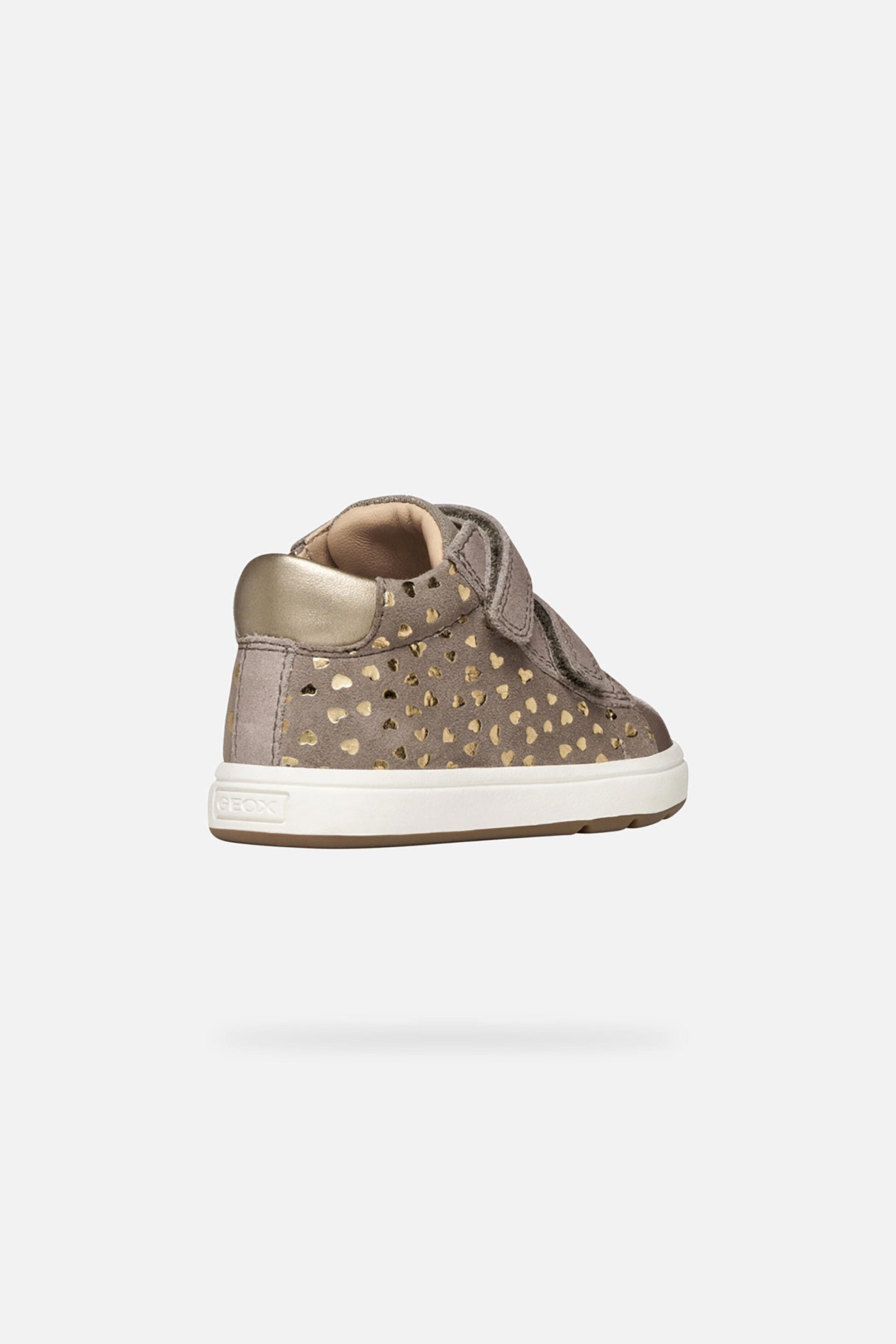 Geox βρεφικά sneakers με χρυσές λεπτομέρειες "Biglia" - B044CC007AKC5005 Μπεζ φωτογραφία