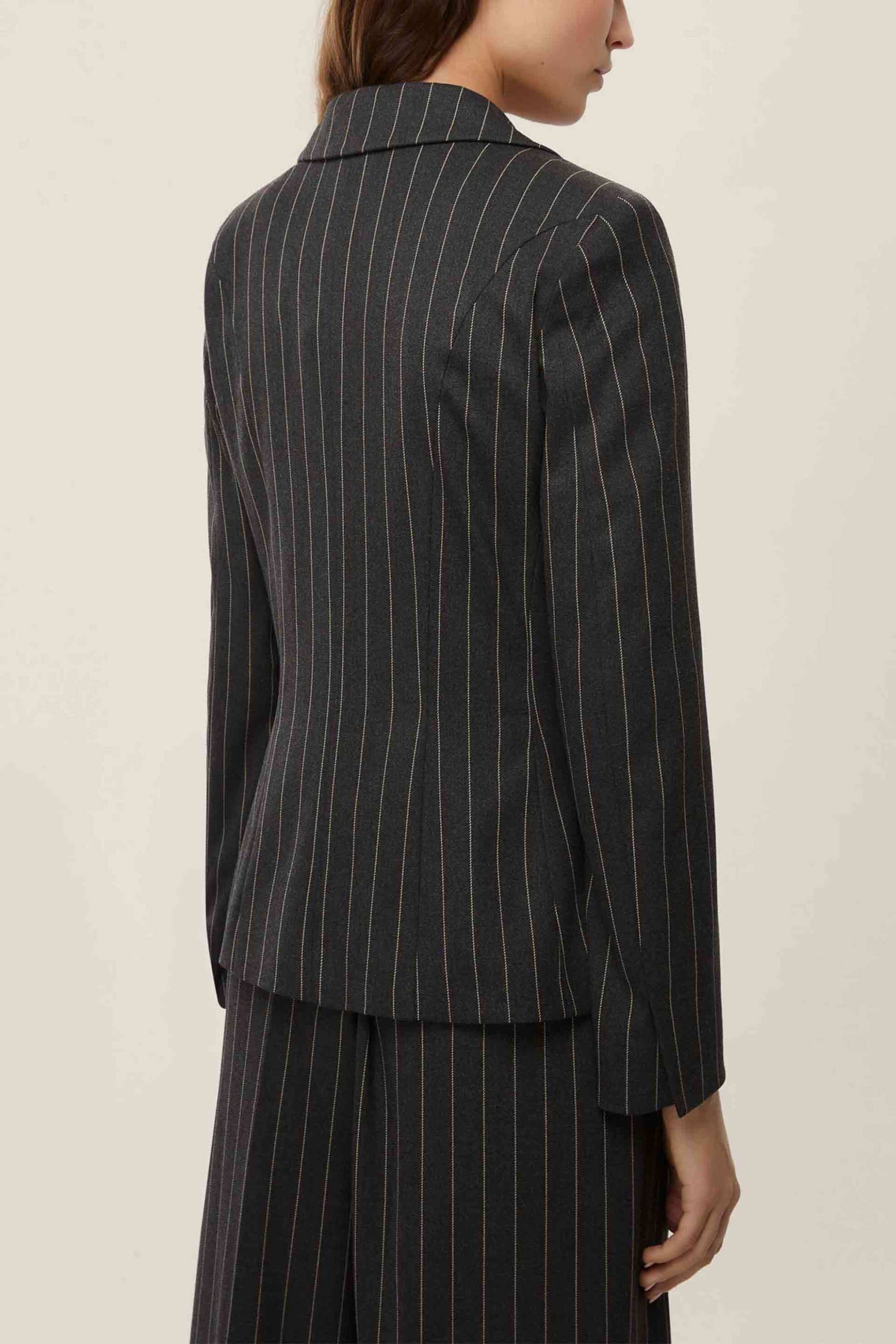 Emme by Marella γυναικείο σακάκι ριγέ "Farnese" - 2525046121200 Γκρι φωτογραφία