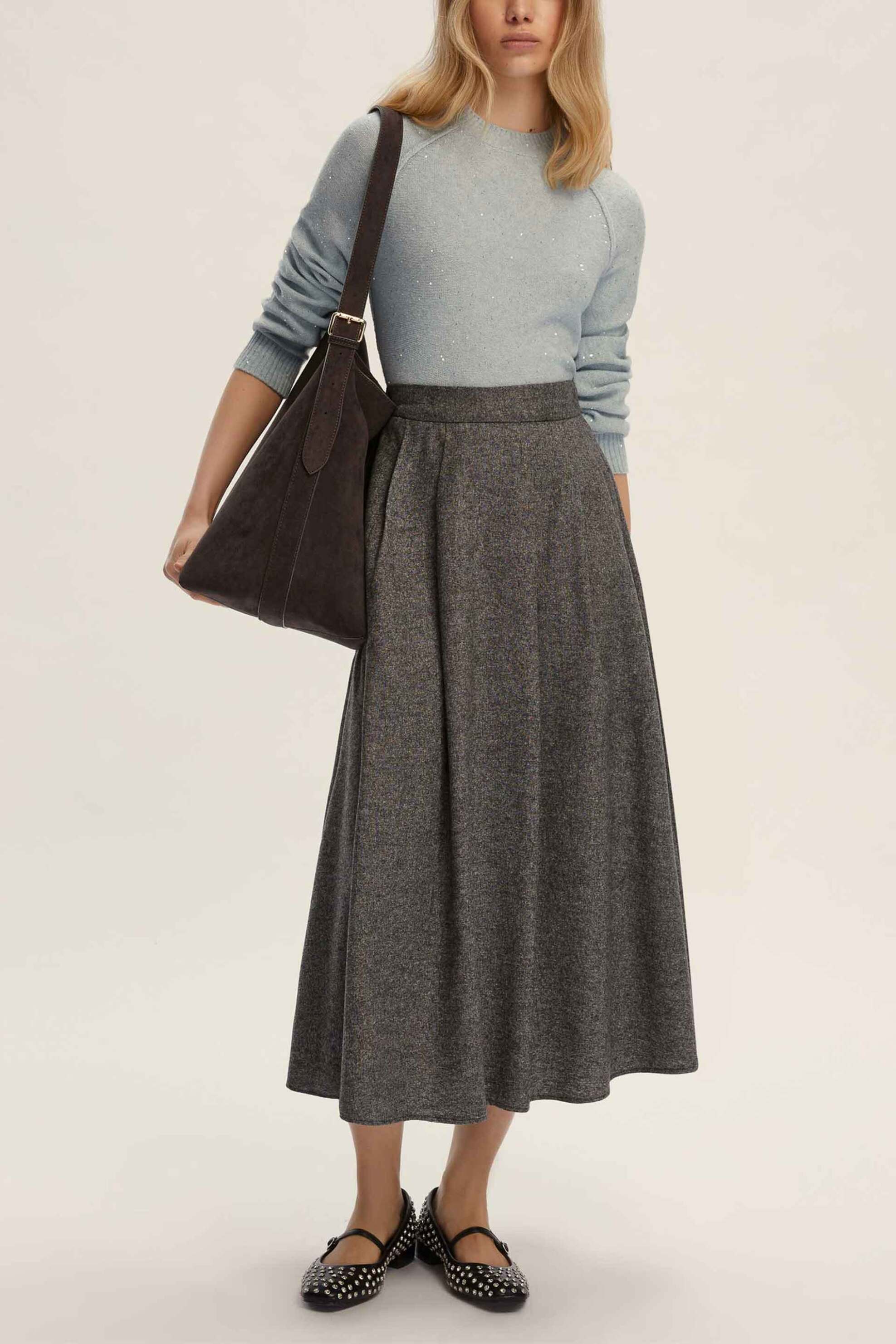 Emme by Marella γυναικεία φούστα Flare "Refuge" - 2525106012200 Ανθρακί φωτογραφία