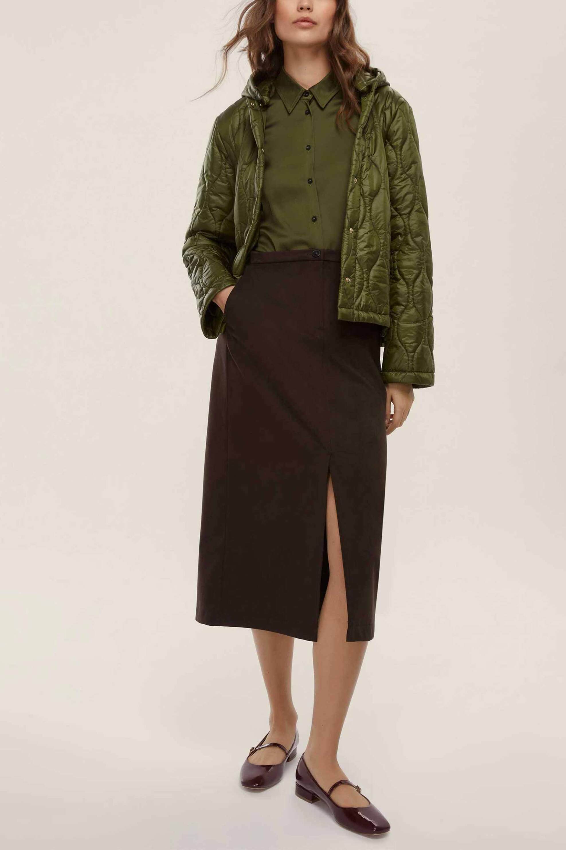 EMME Emme by Marella γυναικείο πουκάμισο σατέν "Naples" - 2525116051200 Πράσινο