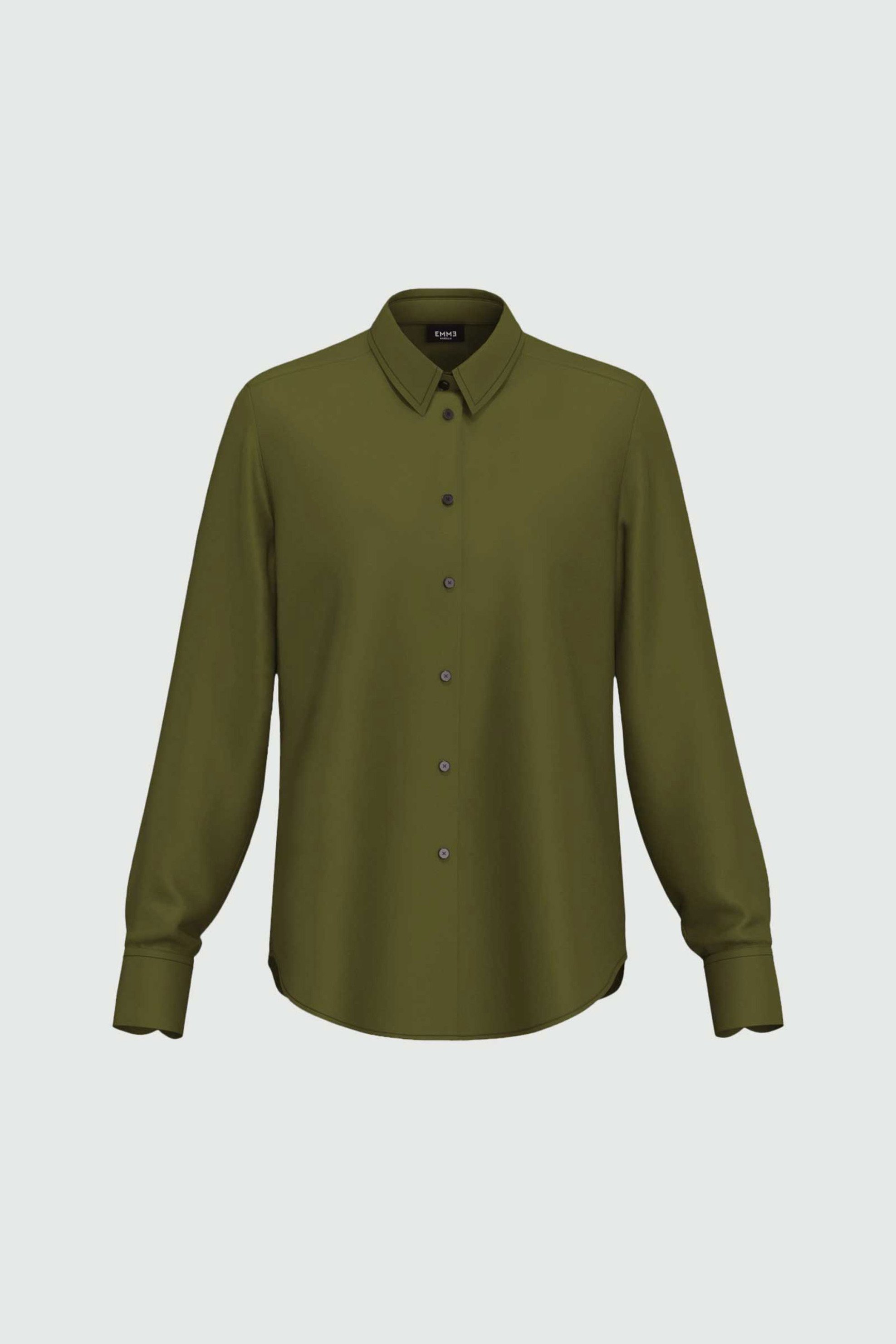 Emme by Marella γυναικείο πουκάμισο σατέν "Naples" - 2525116051200 Πράσινο φωτογραφία