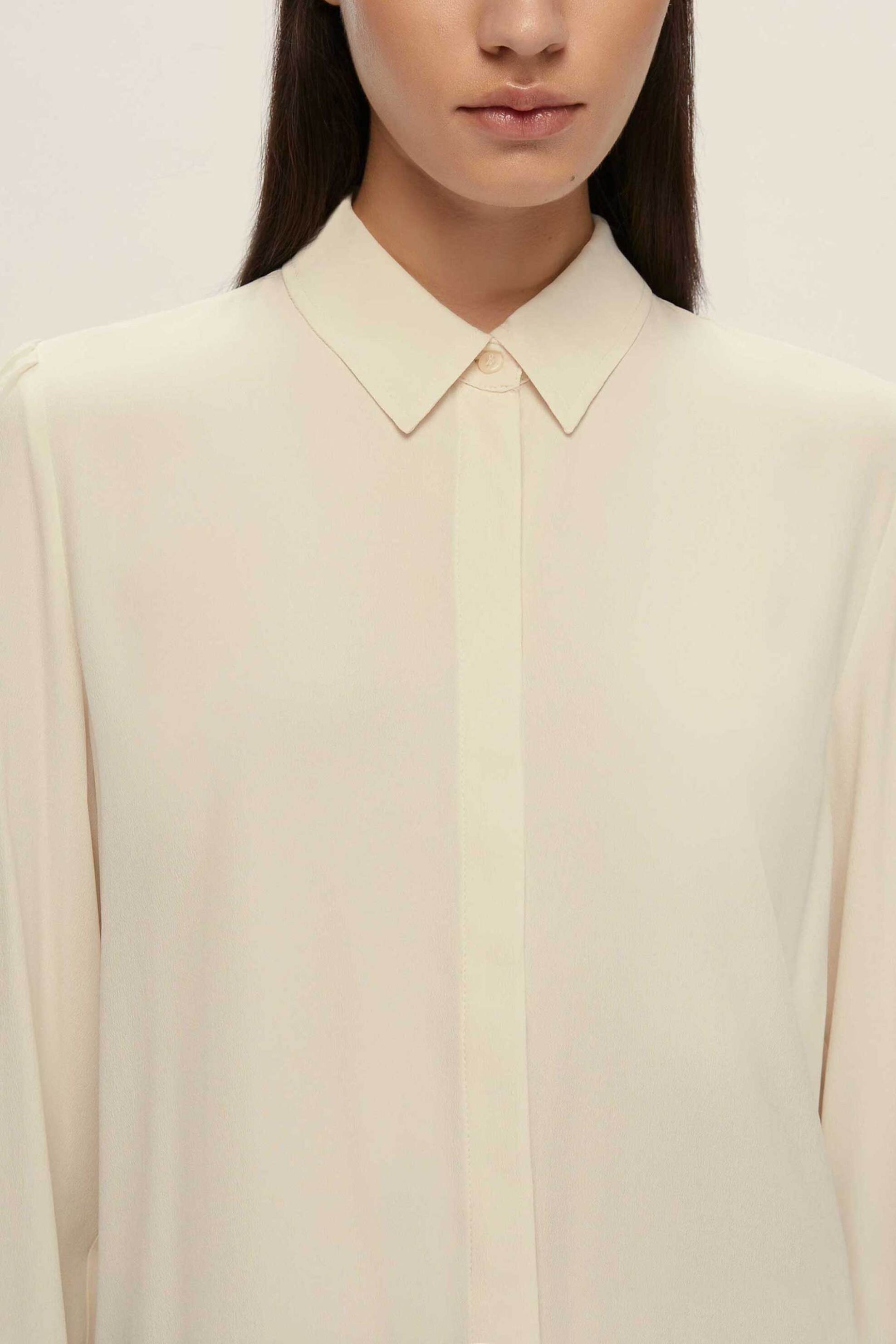 Emme by Marella γυναικείο πουκάμισο μεταξωτό "Luis" - 2525116092200 Λευκό φωτογραφία