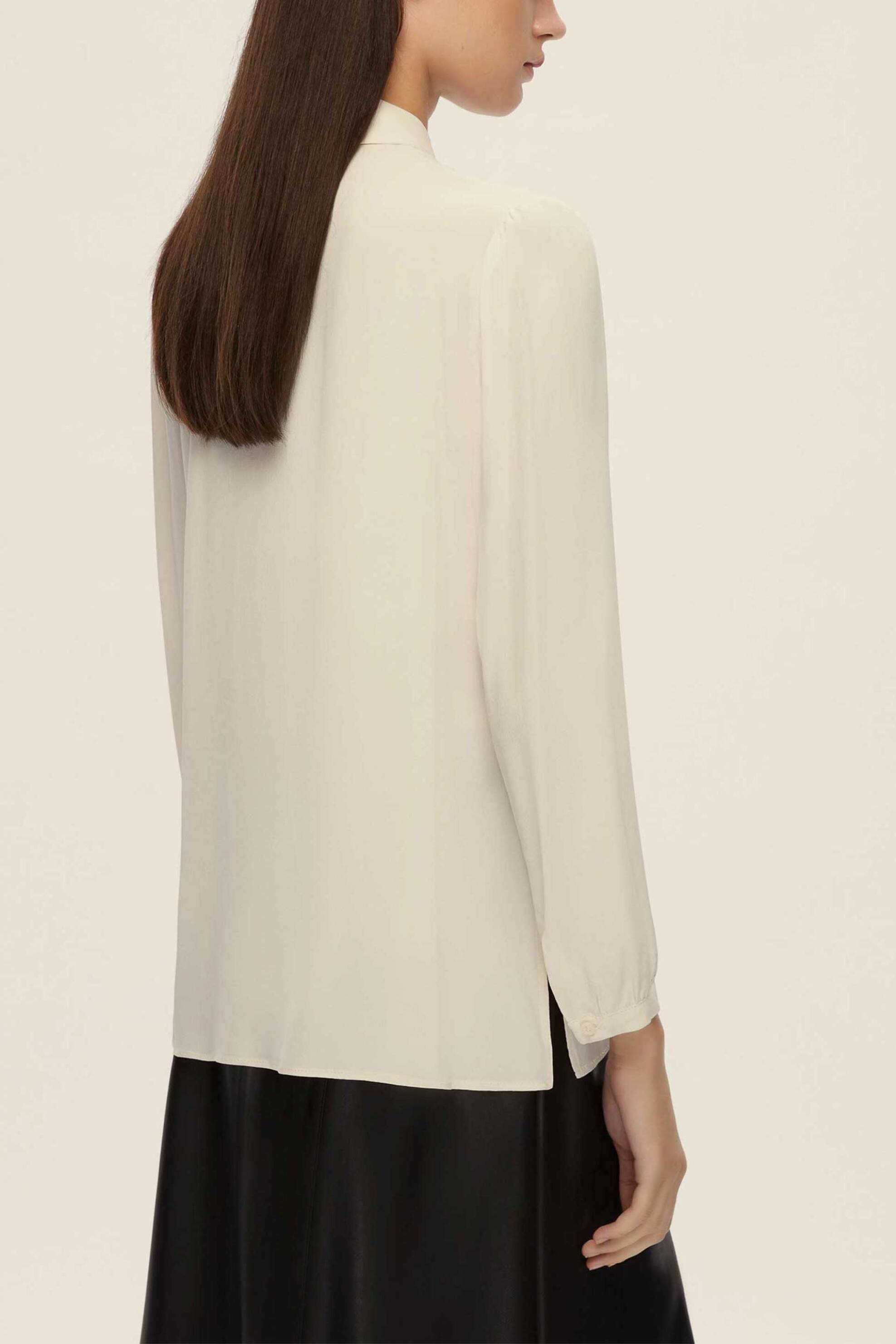 Emme by Marella γυναικείο πουκάμισο μεταξωτό "Luis" - 2525116092200 Λευκό φωτογραφία