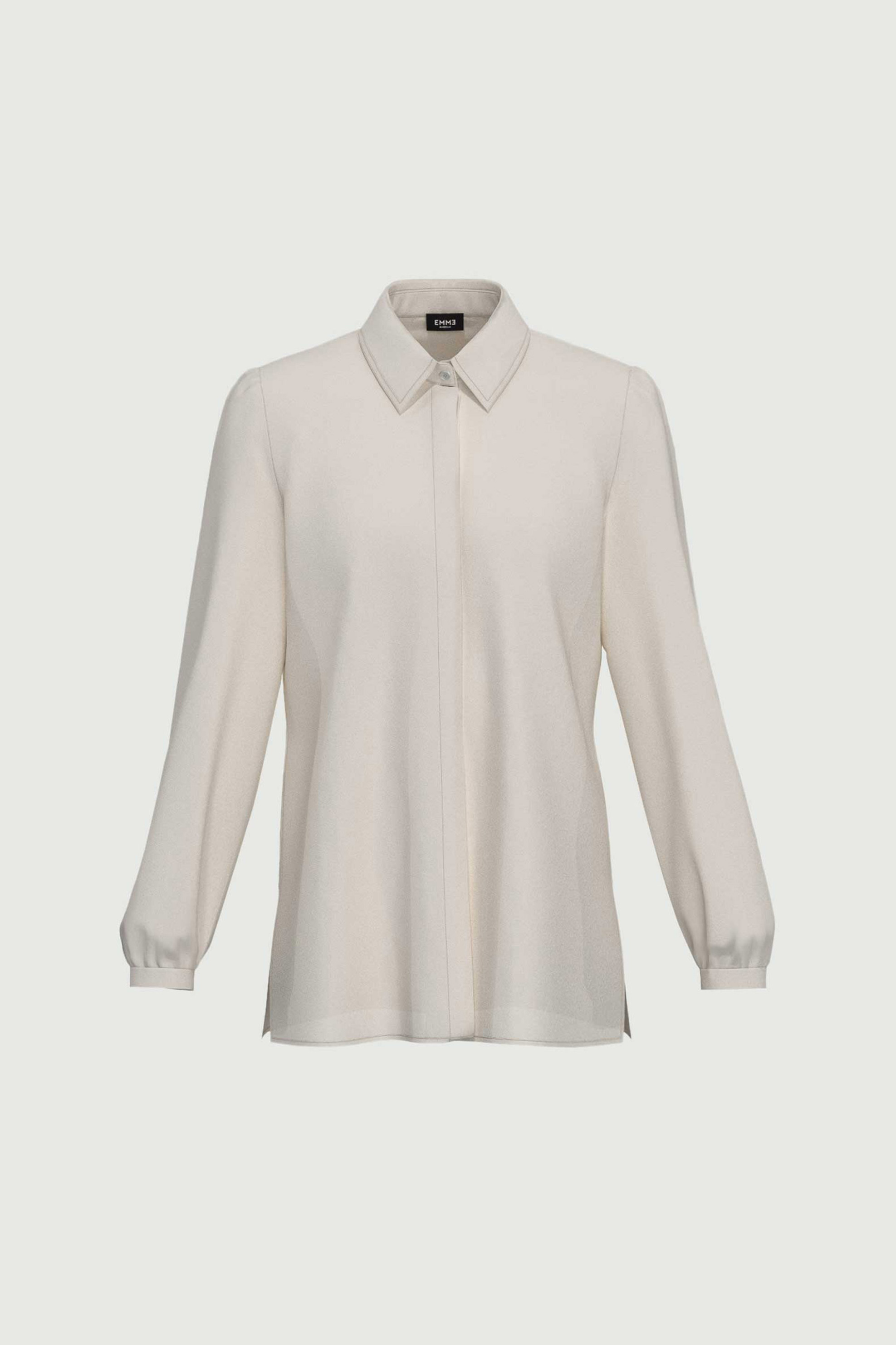 Emme by Marella γυναικείο πουκάμισο μεταξωτό "Luis" - 2525116092200 Λευκό φωτογραφία