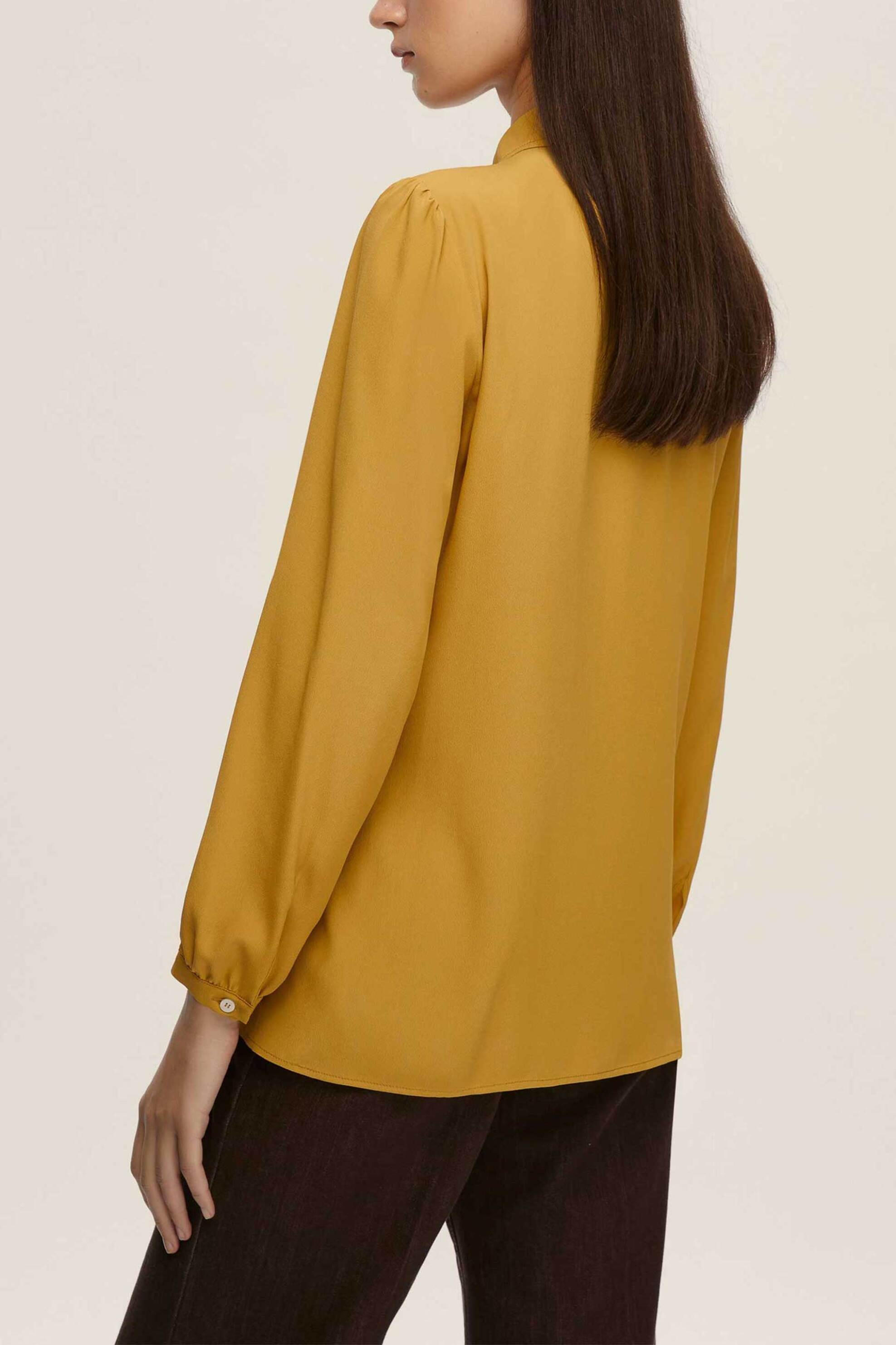 Emme by Marella γυναικείο πουκάμισο μεταξωτό "Luis" - 2525116092200 Μουσταρδί φωτογραφία