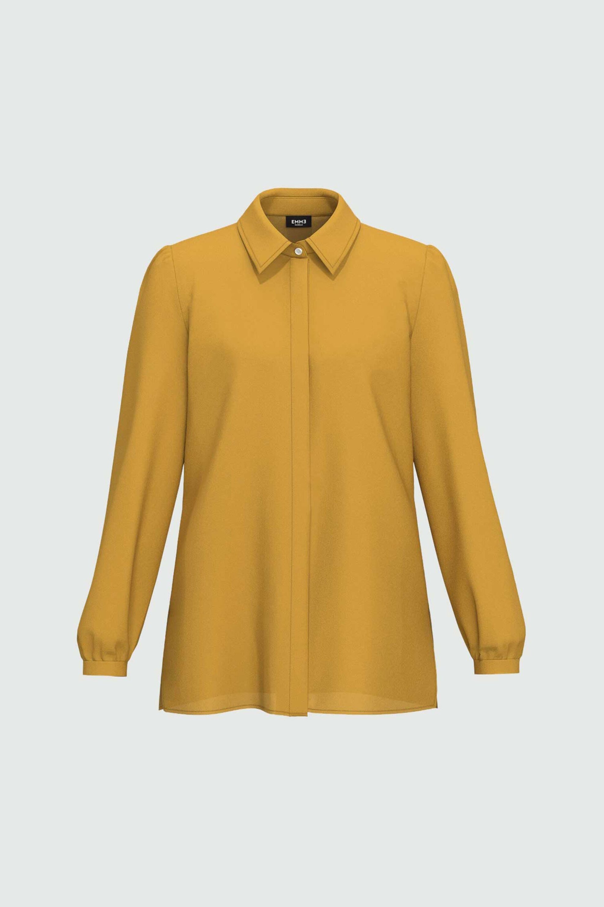 Emme by Marella γυναικείο πουκάμισο μεταξωτό "Luis" - 2525116092200 Μουσταρδί φωτογραφία