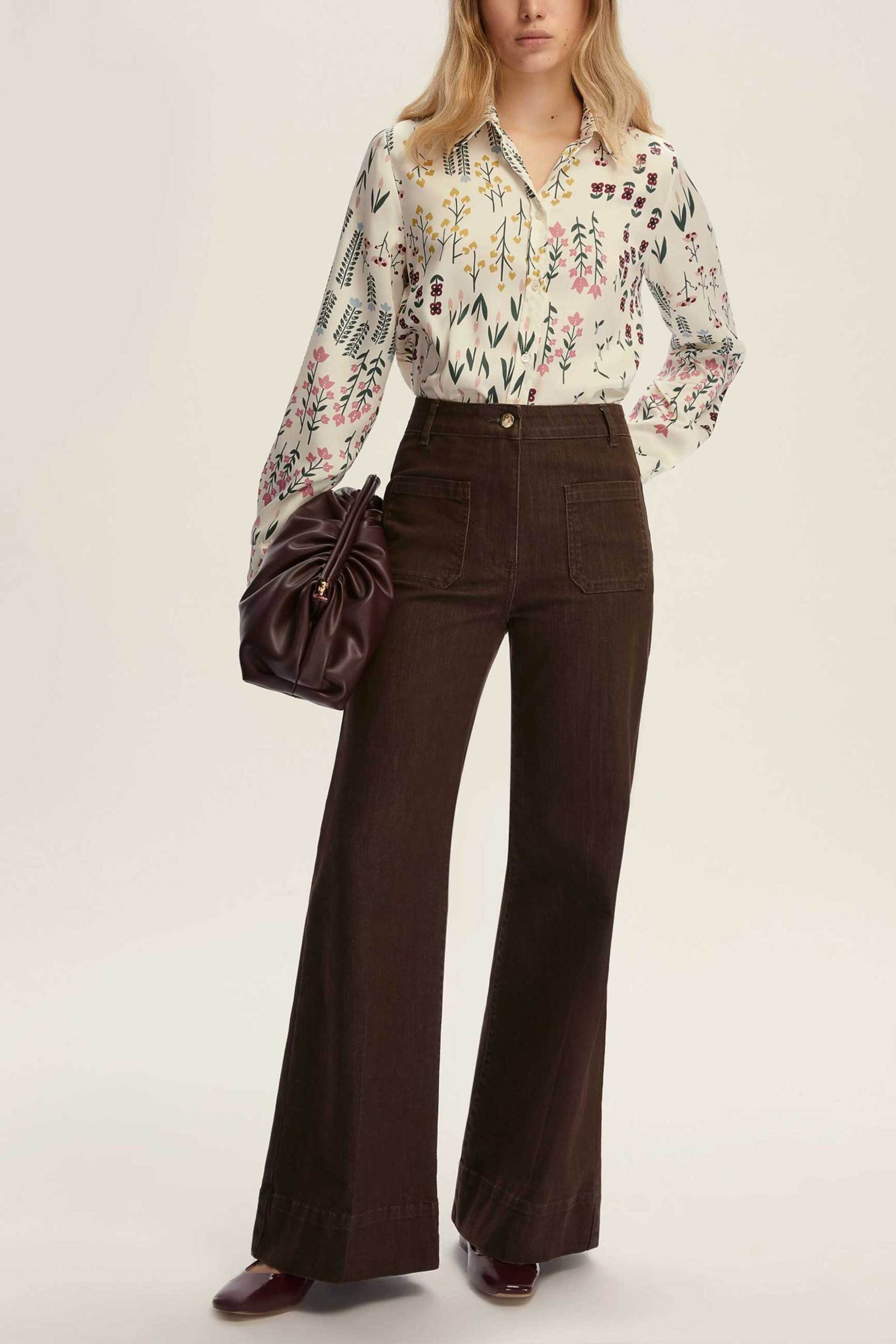 EMME Emme by Marella γυναικείο πουκάμισο εμπριμέ "Biagio" - 2525116112200 Εκρού