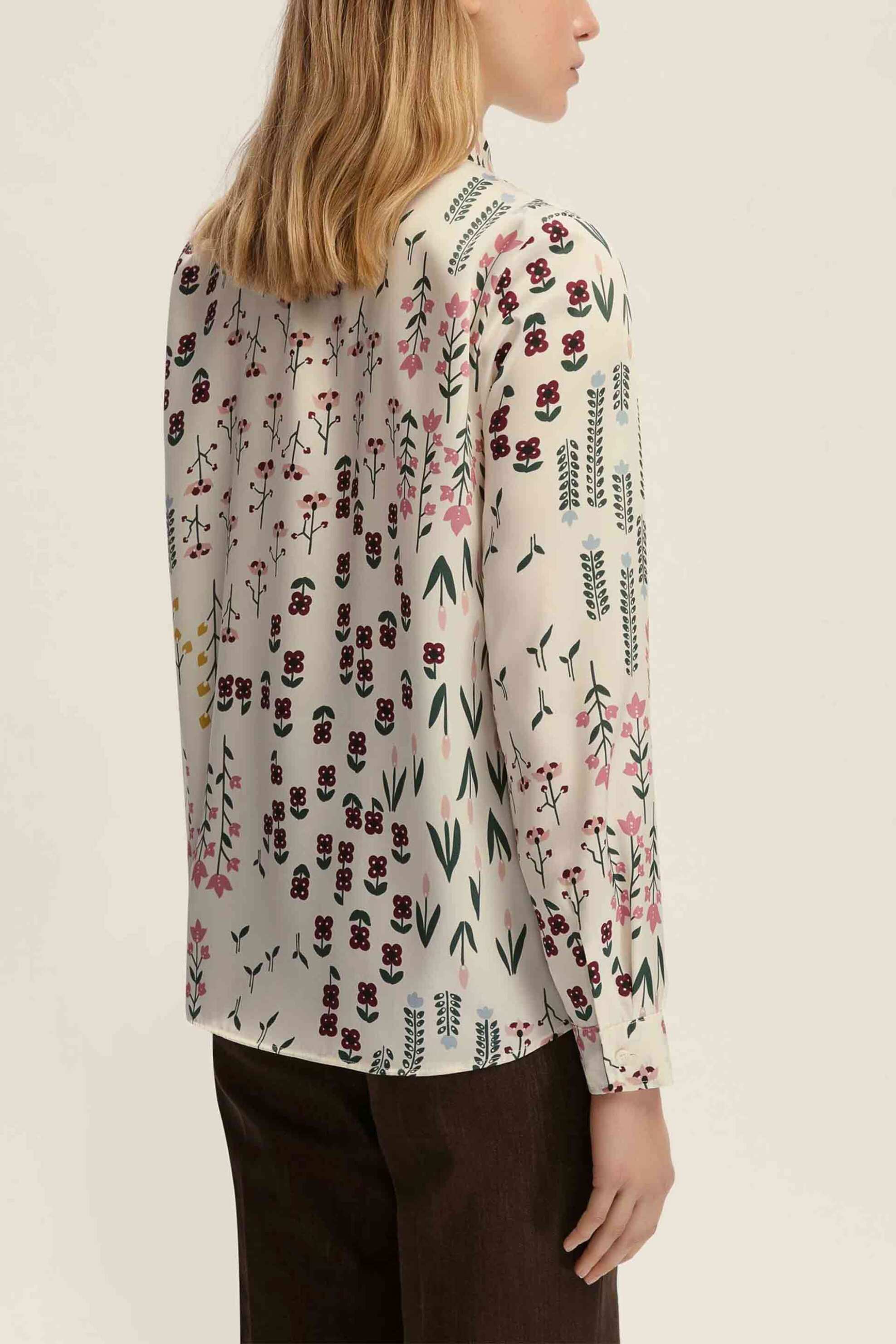 Emme by Marella γυναικείο πουκάμισο εμπριμέ "Biagio" - 2525116112200 Εκρού φωτογραφία