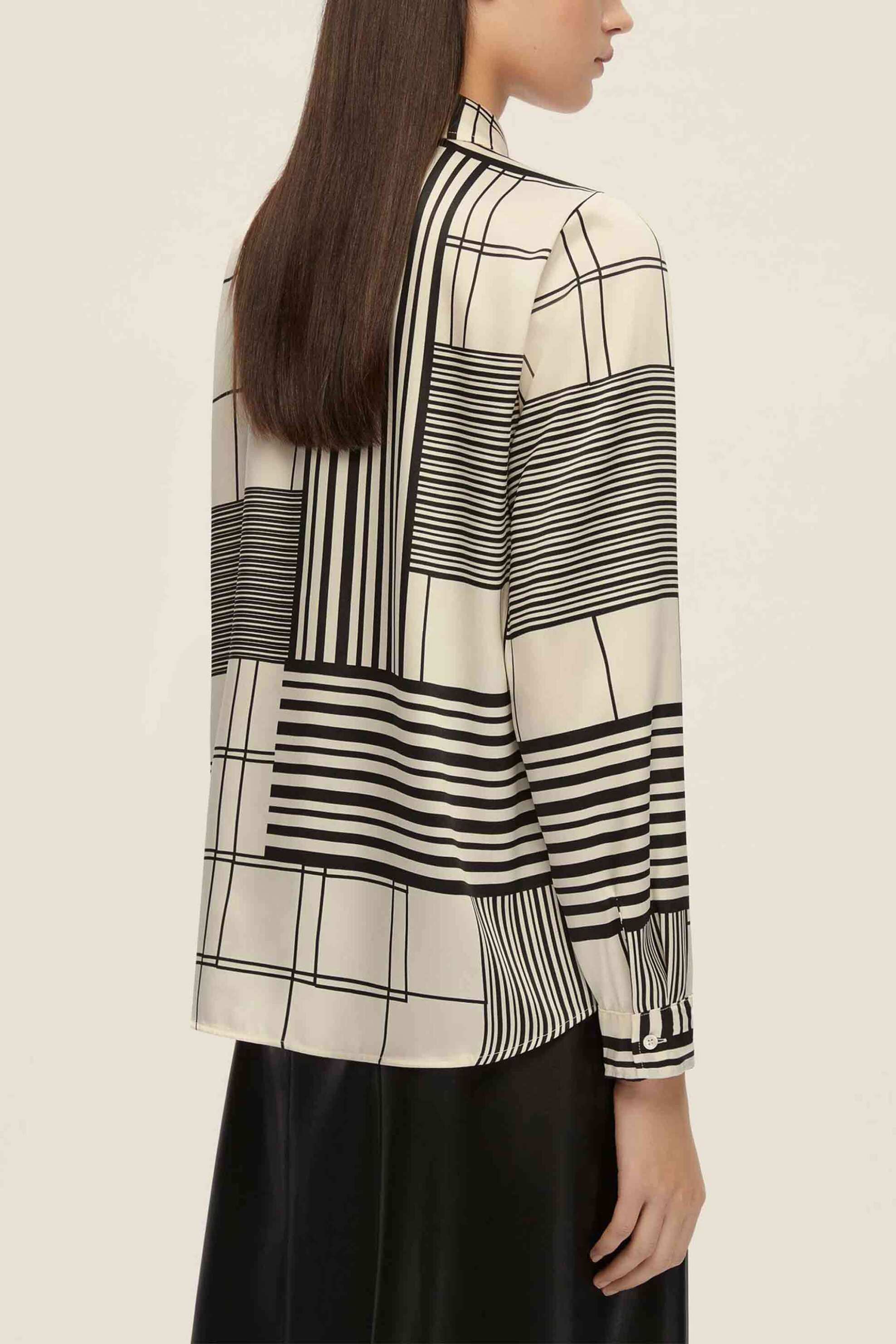 Emme by Marella γυναικείο πουκάμισο εμπριμέ "Biagio" - 2525116112200 Λευκό φωτογραφία