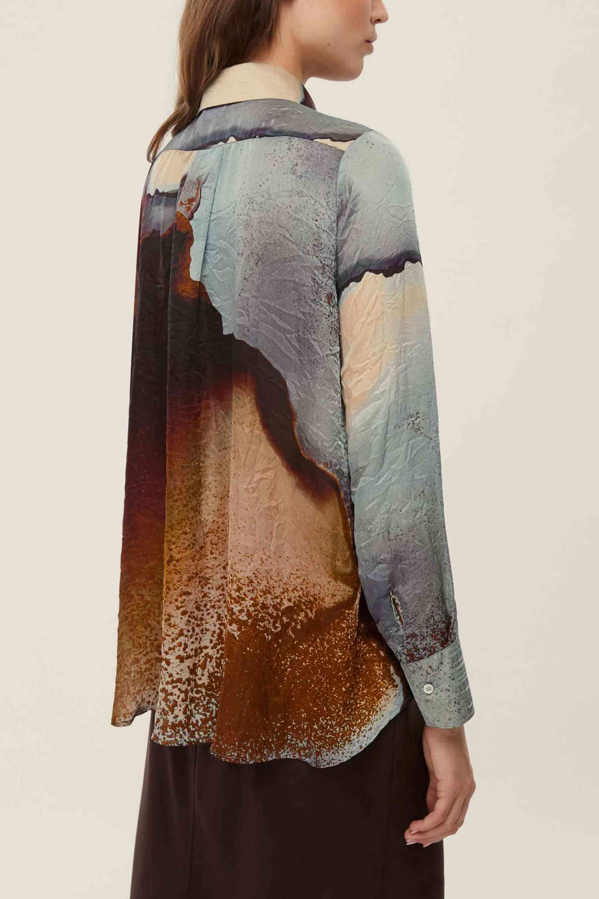 Emme by Marella γυναικείο πουκάμισο με print "Facella" - 2525116161200 Κεραμιδί φωτογραφία