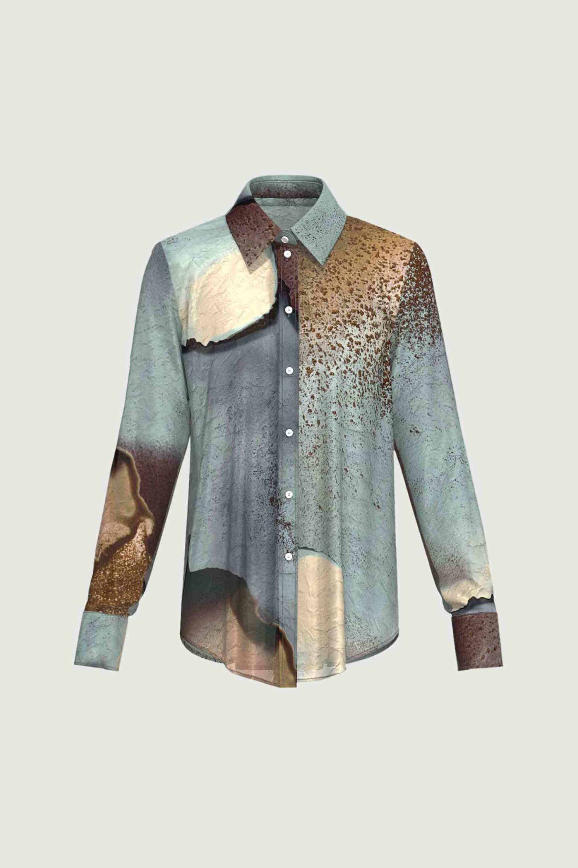 Emme by Marella γυναικείο πουκάμισο με print "Facella" - 2525116161200 Κεραμιδί φωτογραφία