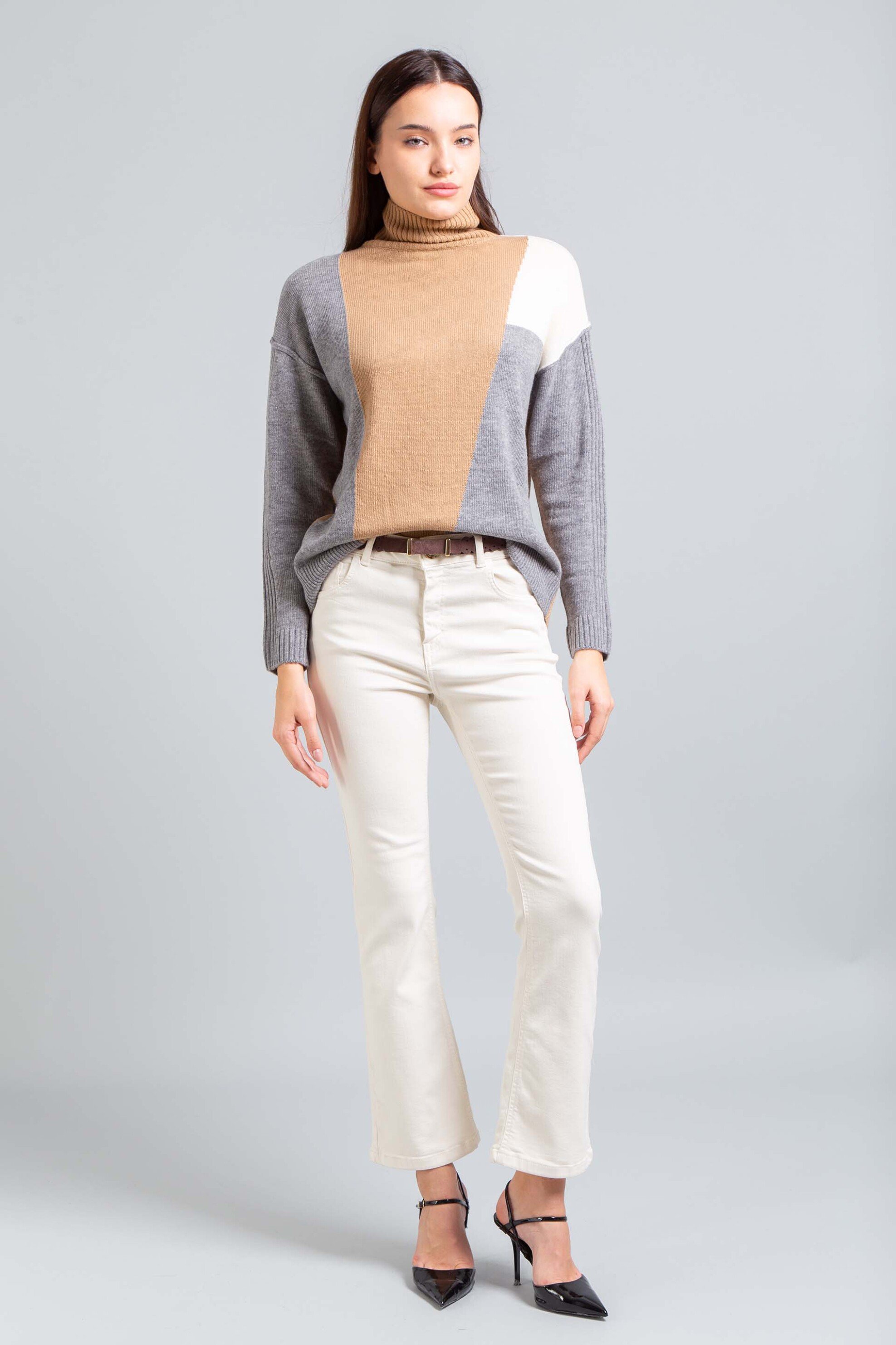 EMME Emme by Marella γυναικείο παντελόνι πεντάτσεπο "Μode" - 2525136021200 Κρέμ