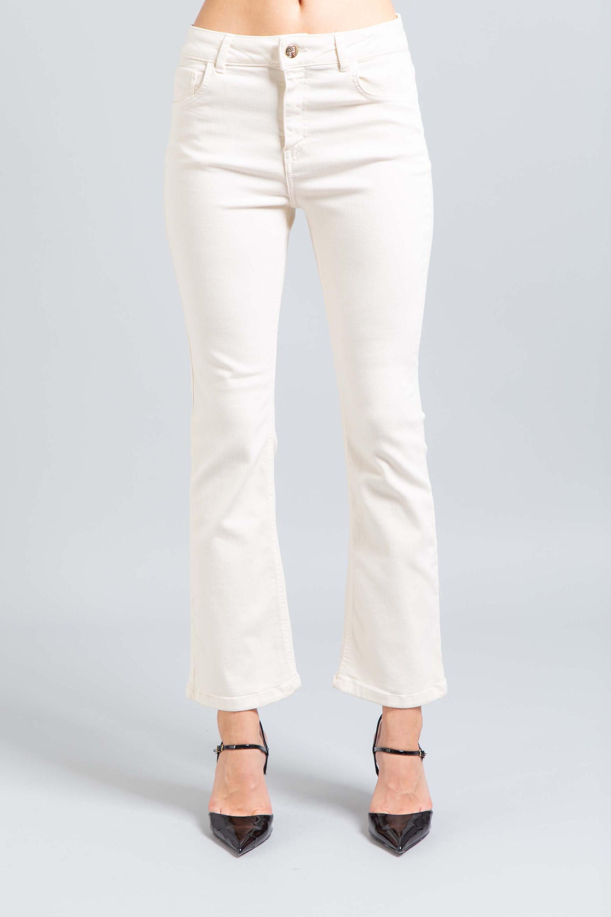 Emme by Marella γυναικείο παντελόνι πεντάτσεπο "Μode" - 2525136021200 Κρέμ φωτογραφία