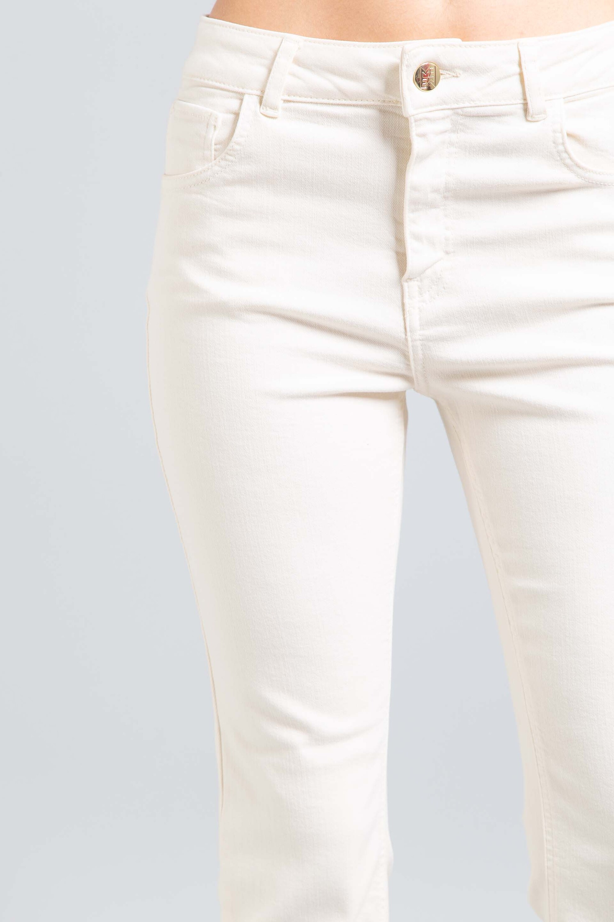 Emme by Marella γυναικείο παντελόνι πεντάτσεπο "Μode" - 2525136021200 Κρέμ φωτογραφία