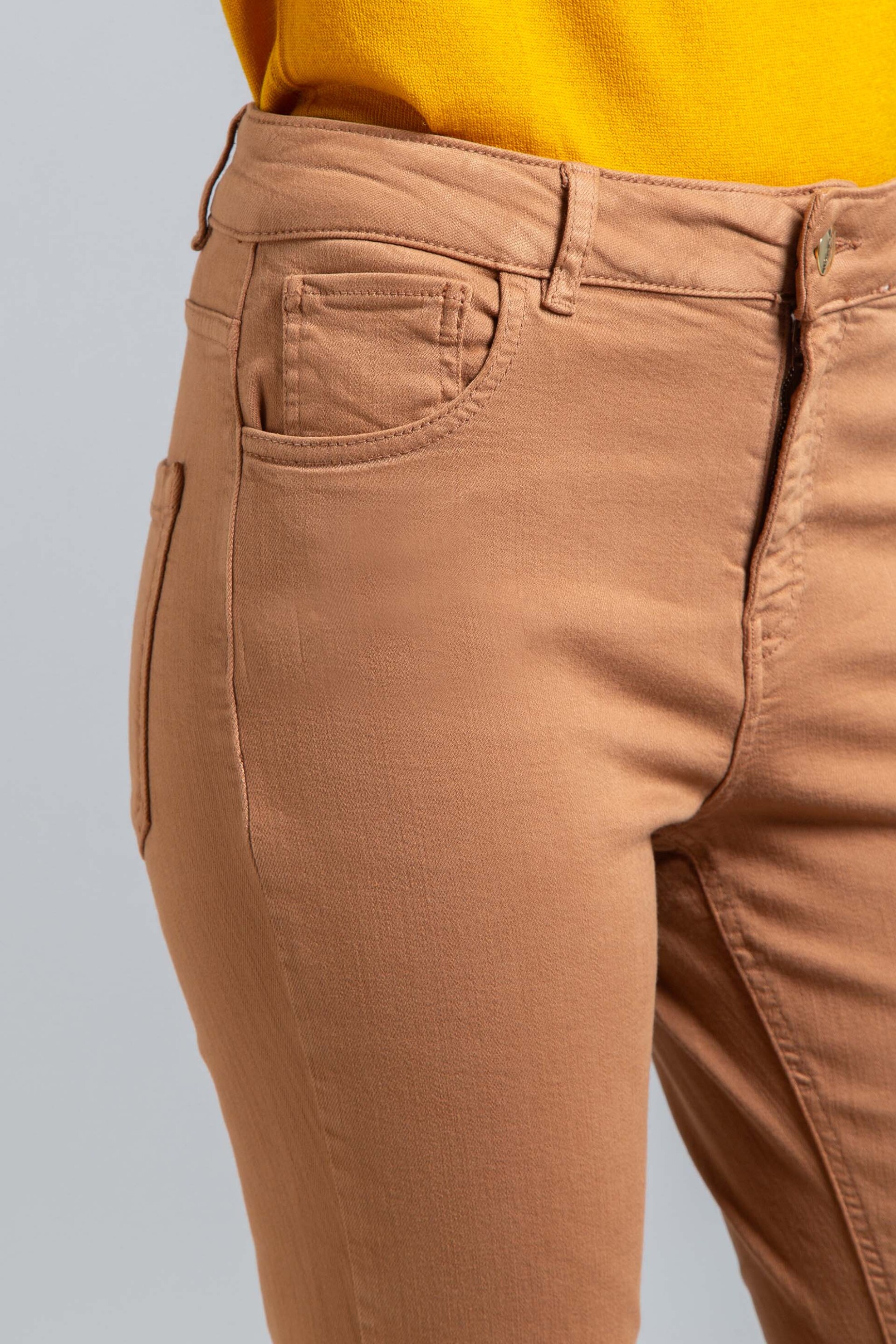 Emme by Marella γυναικείο παντελόνι πεντάτσεπο "Μode" - 2525136021200 Καμηλό φωτογραφία