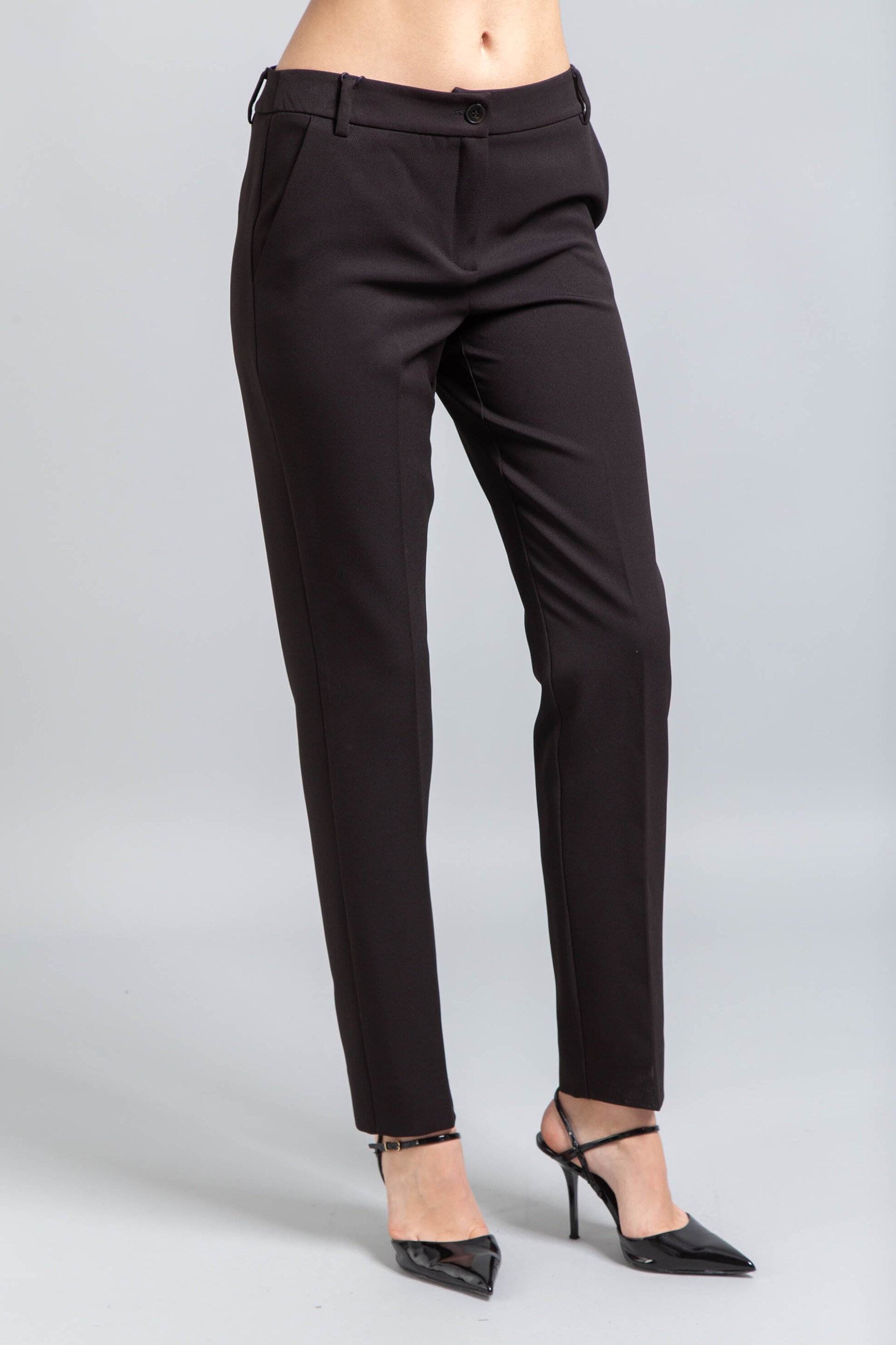 EMME Emme by Marella γυναικείο παντελόνι chinos "Serata" - 2525136081200 Μαύρο - 3