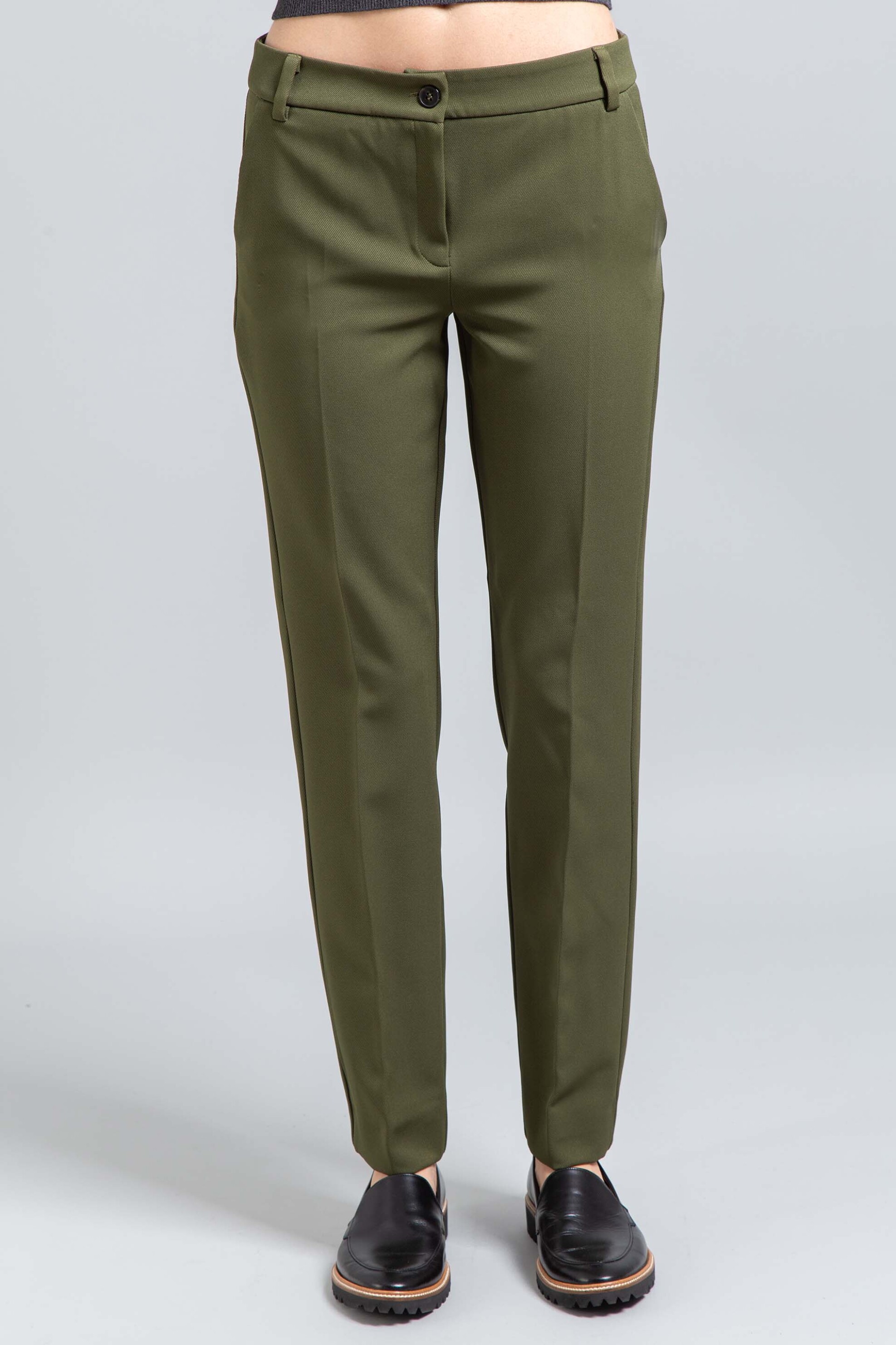 Emme by Marella γυναικείο παντελόνι chinos "Serata" - 2525136081200 Πράσινο φωτογραφία