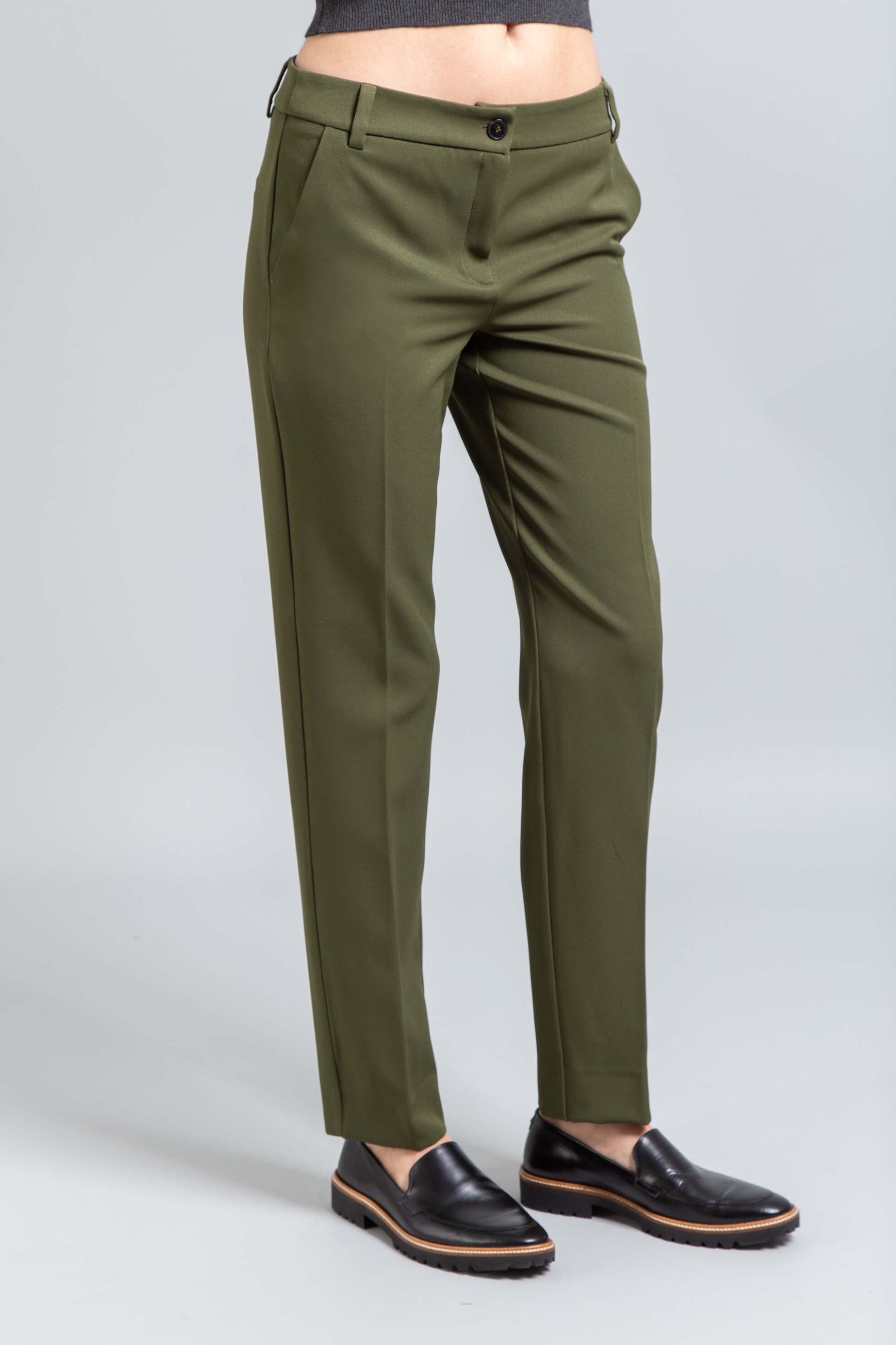 Emme by Marella γυναικείο παντελόνι chinos "Serata" - 2525136081200 Πράσινο φωτογραφία