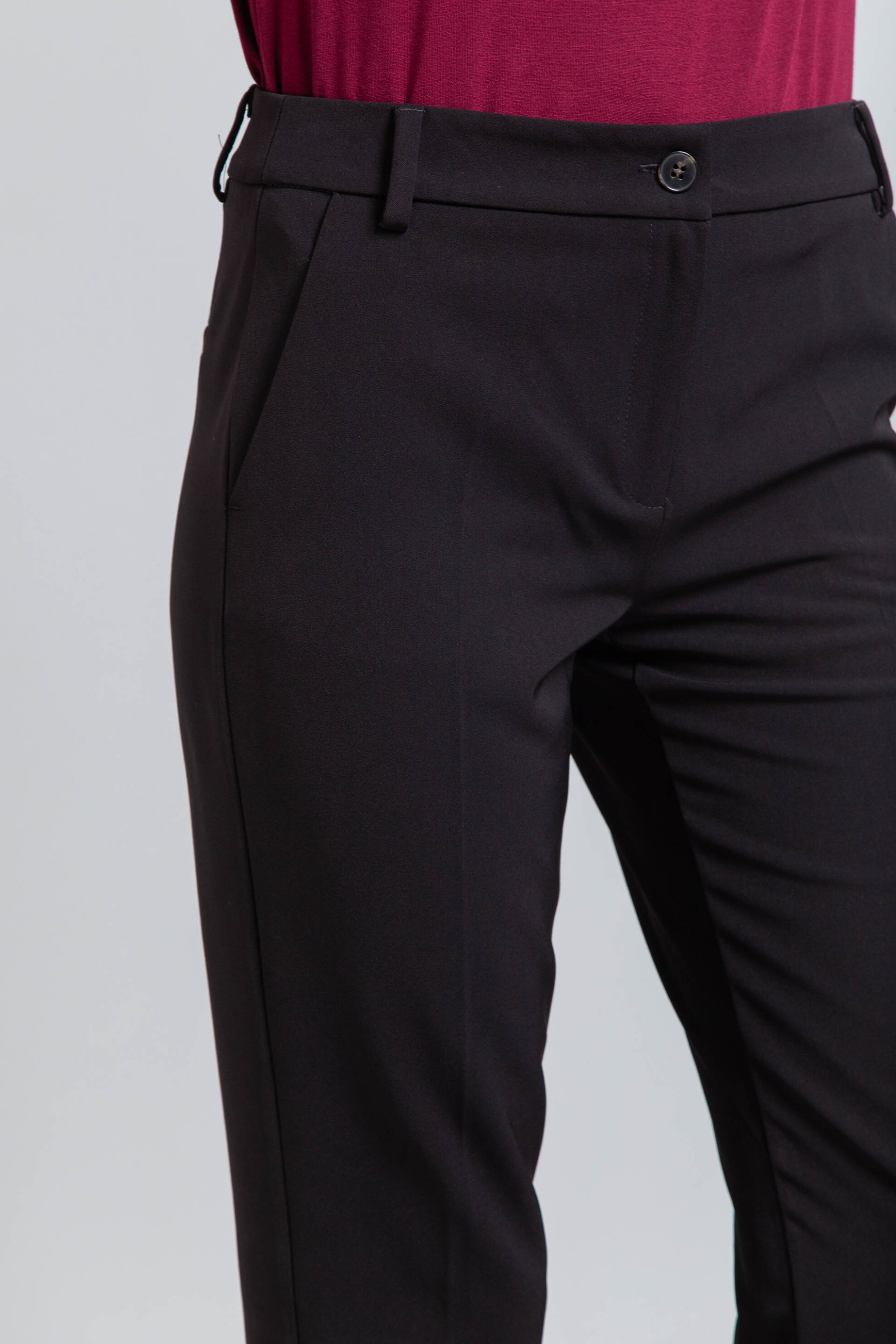 Emme by Marella γυναικείο παντελόνι chinos "Silicio" - 2525136111200 Μαύρο φωτογραφία