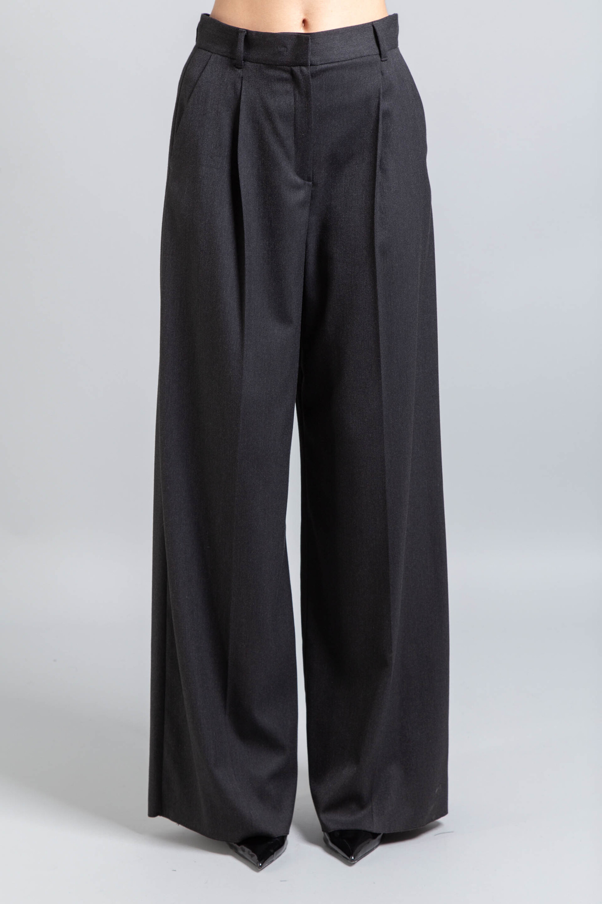 Emme by Marella γυναικείο παντελόνι με πιέτες "Quorum" - 2525136151200 Γκρι φωτογραφία