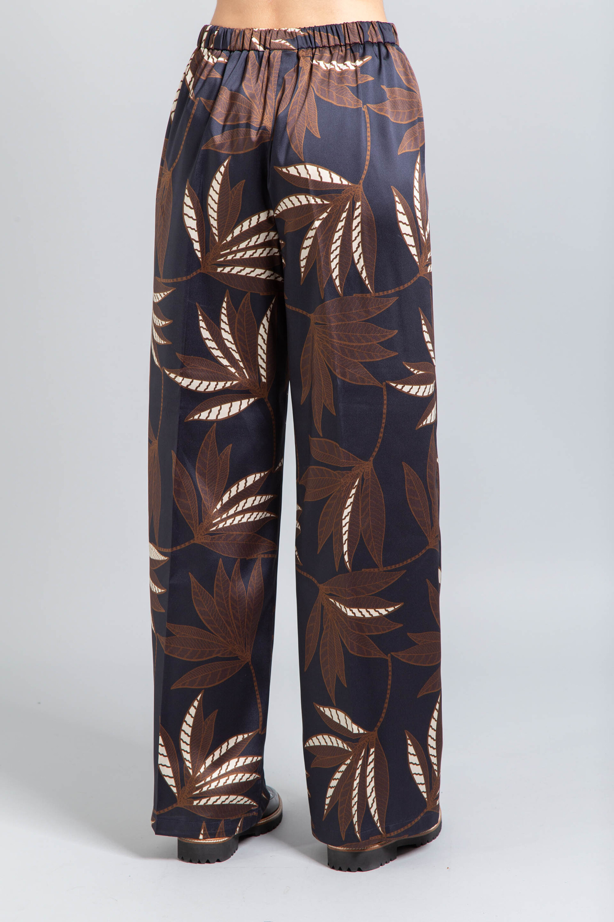 Emme by Marella γυναικείο παντελόνι με floral print "Vandea" - 2525136201200 Μπλε Σκούρο φωτογραφία