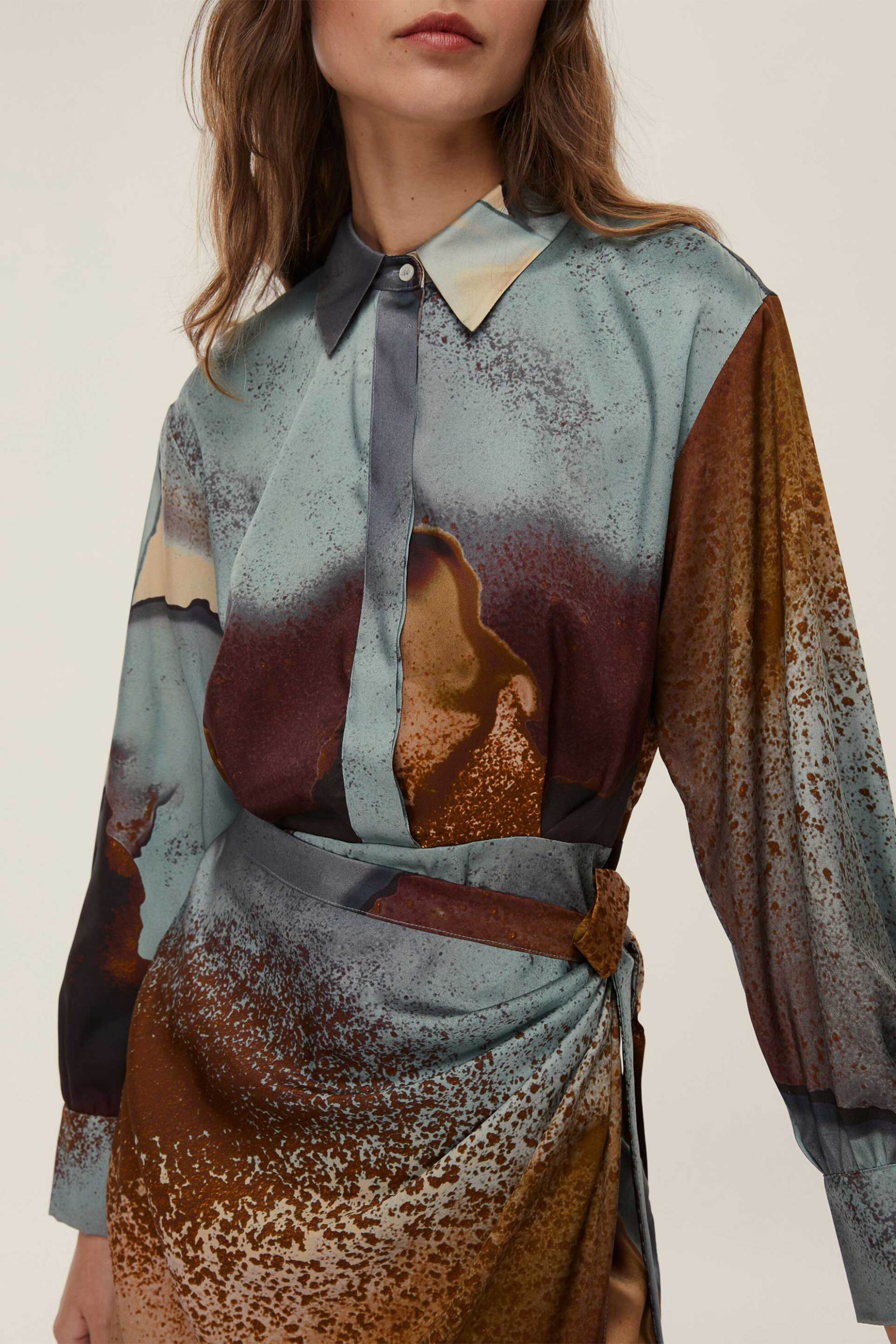 Emme by Marella γυναικείο midi φόρεμα με all-over print "Meringa" - 2525226081200 Γαλάζιο φωτογραφία