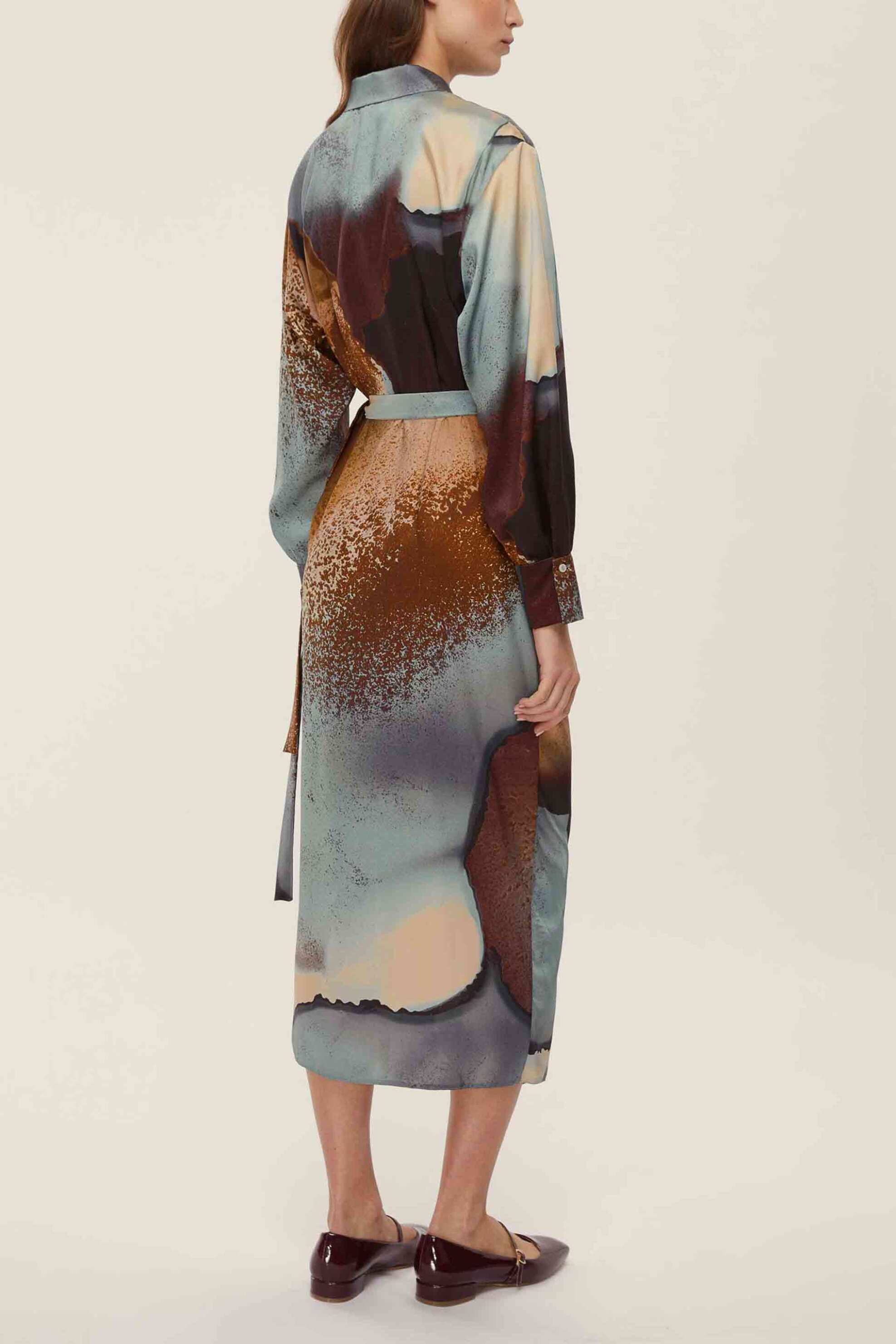 Emme by Marella γυναικείο midi φόρεμα με all-over print "Meringa" - 2525226081200 Γαλάζιο φωτογραφία