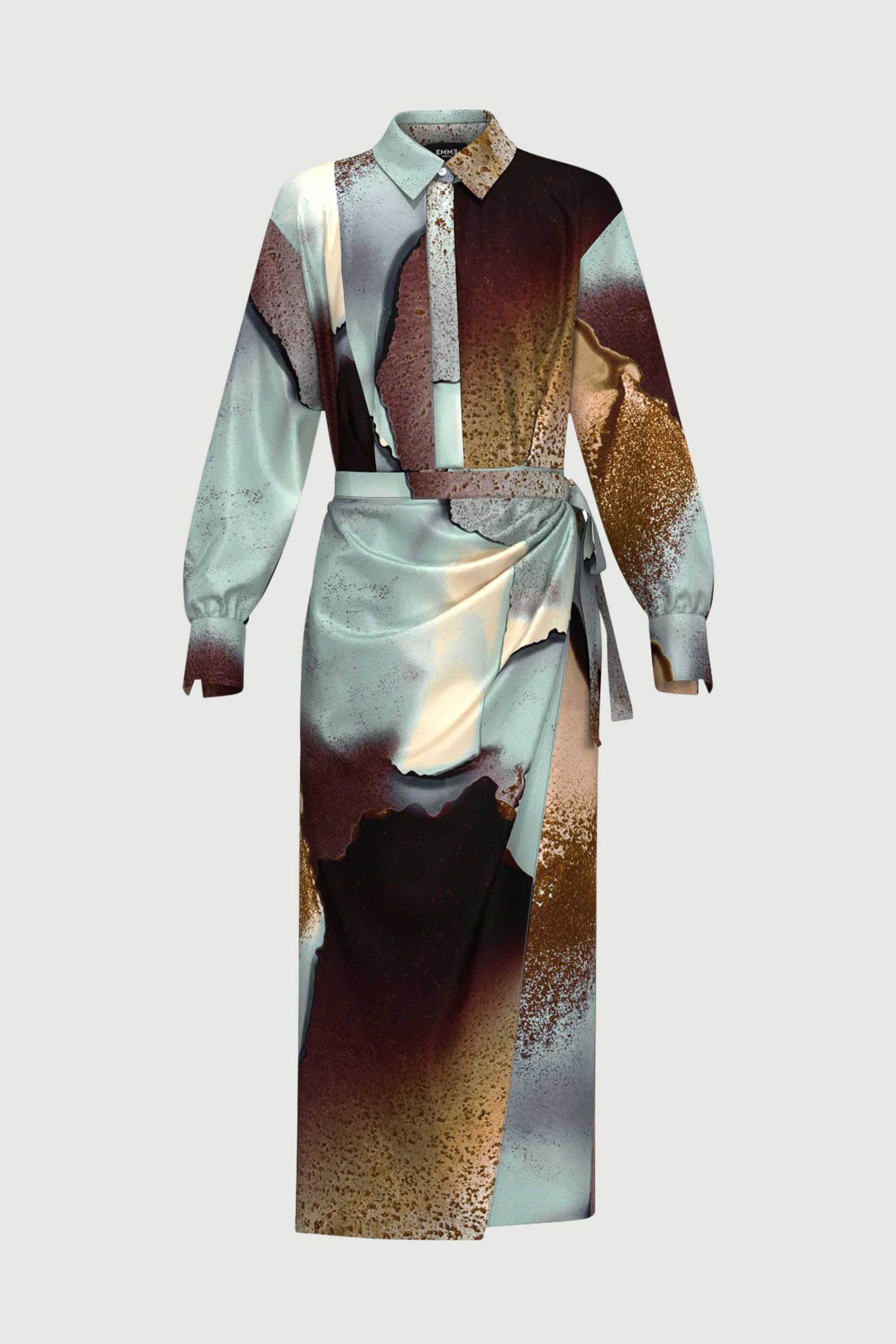 Emme by Marella γυναικείο midi φόρεμα με all-over print "Meringa" - 2525226081200 Γαλάζιο φωτογραφία