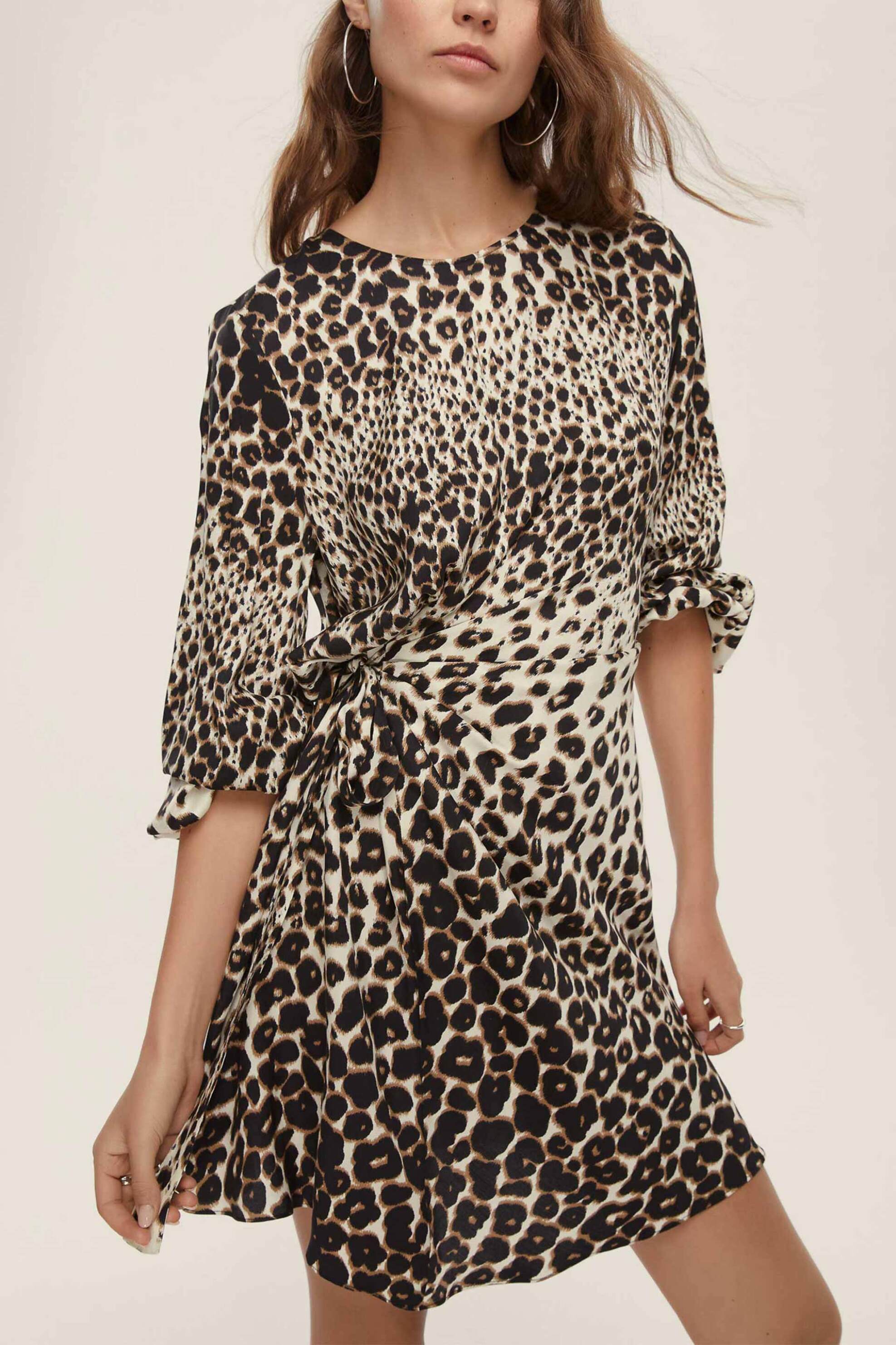 Emme by Marella γυναικείο φόρεμα με animal print "Delfi" - 2525226131200 Εκρού φωτογραφία