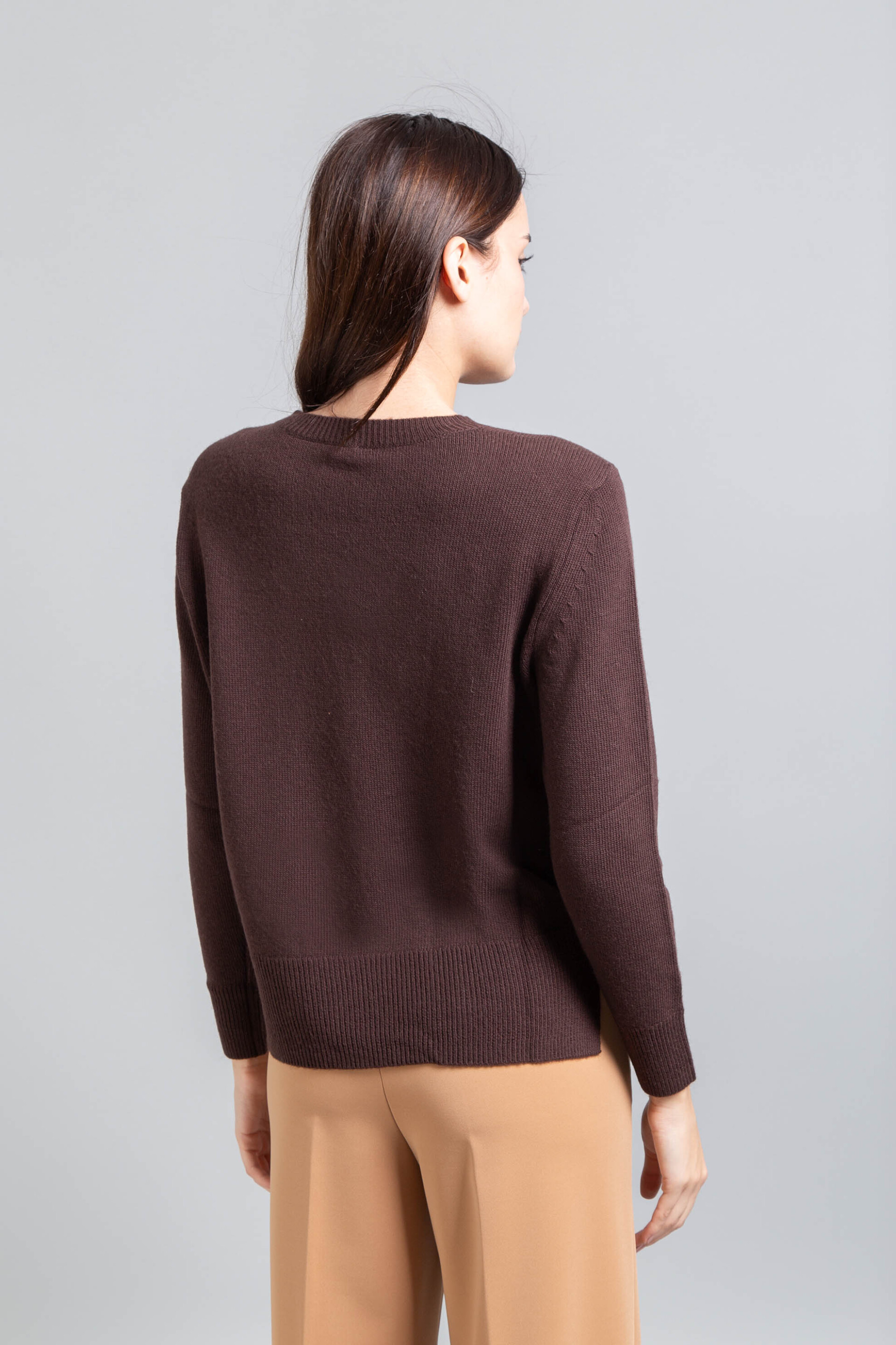 Emme by Marella γυναικεία πλεκτή μπλούζα "Cennare" - 2525366112200 Καφέ Σκούρο φωτογραφία