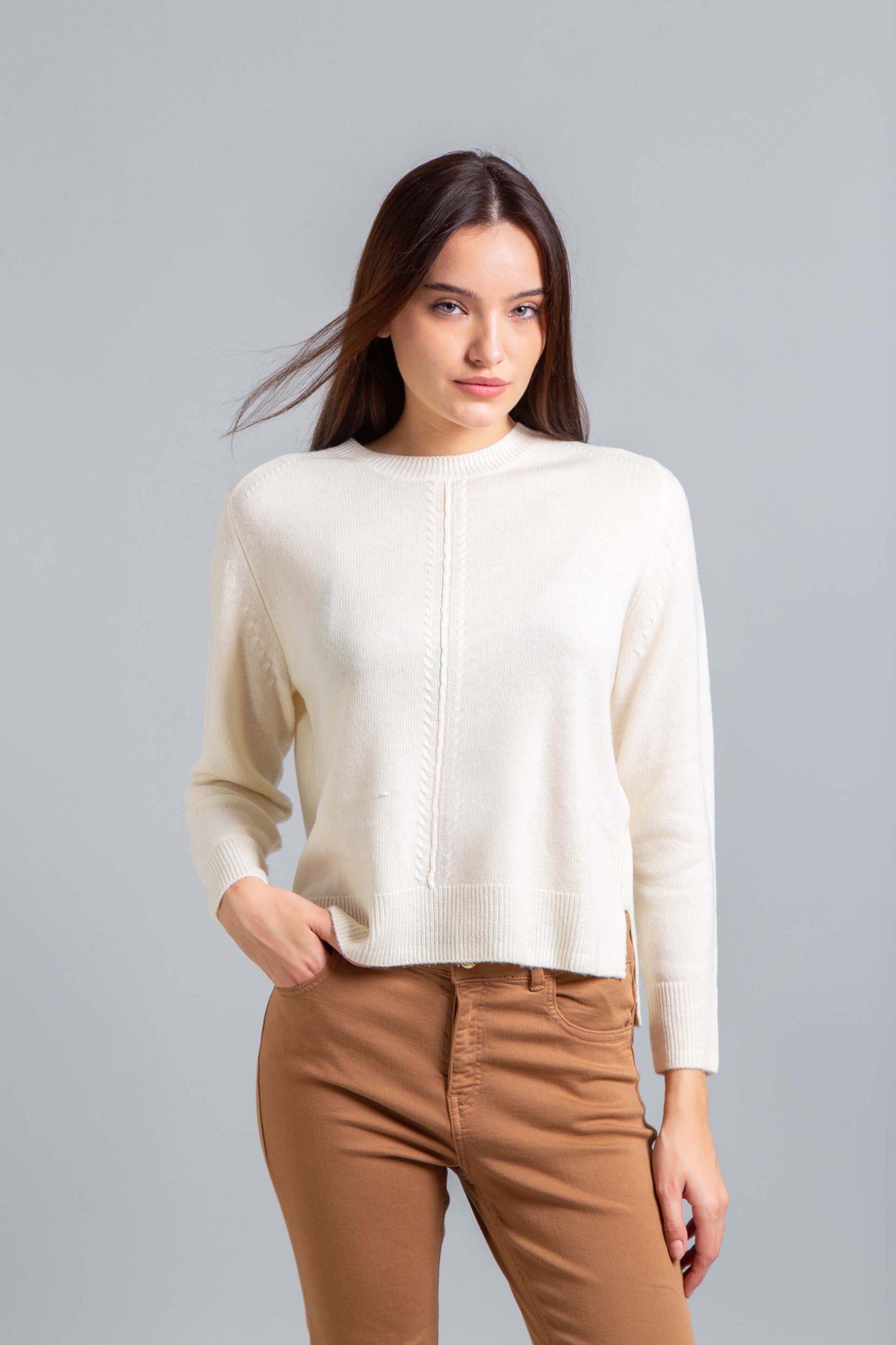 EMME Emme by Marella γυναικεία πλεκτή μπλούζα "Cennare" - 2525366112200 Λευκό