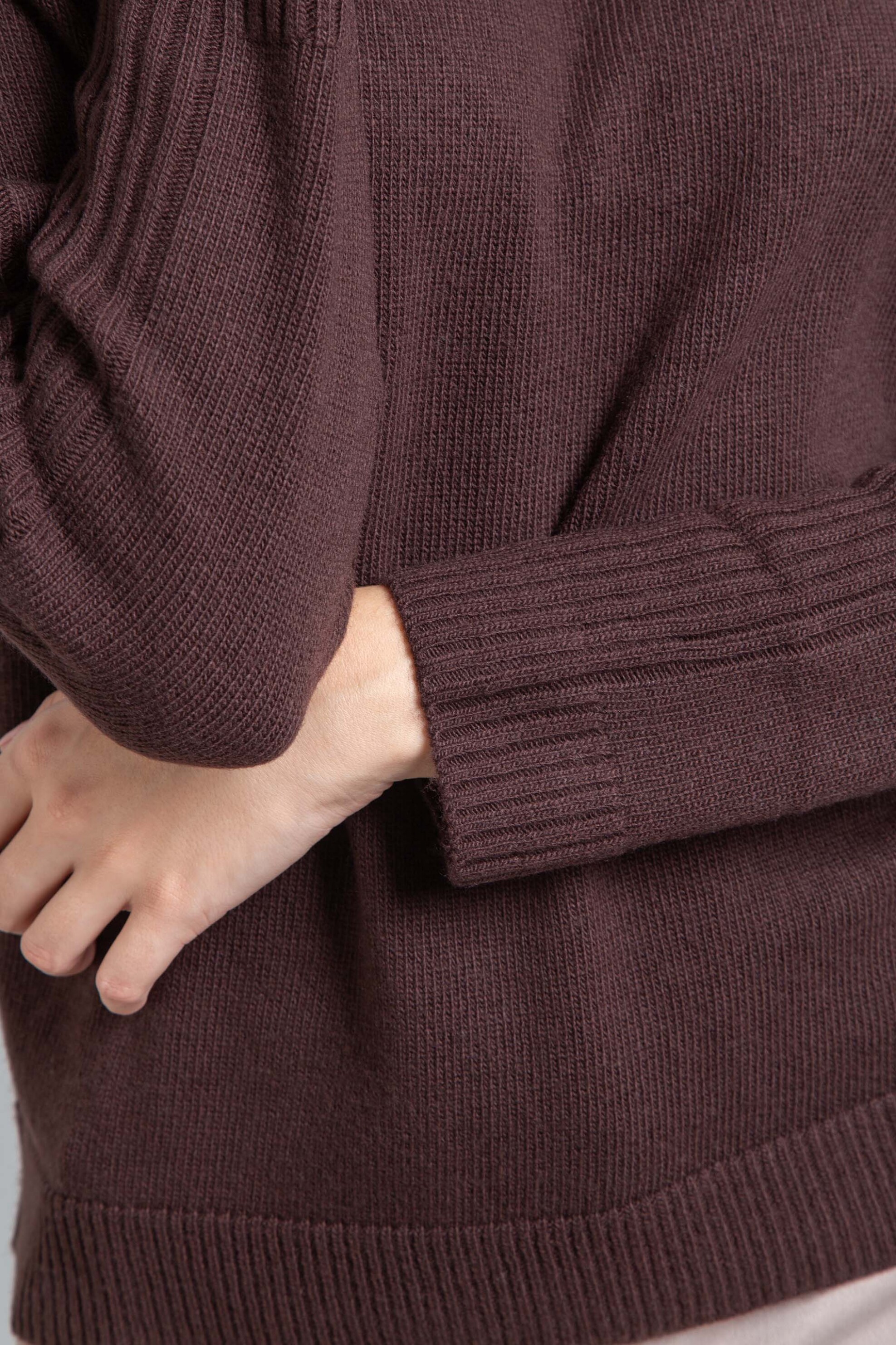 Emme by Marella γυναικεία πλεκτή μπλούζα "Biro" - 2525366122200 Καφέ Σκούρο φωτογραφία