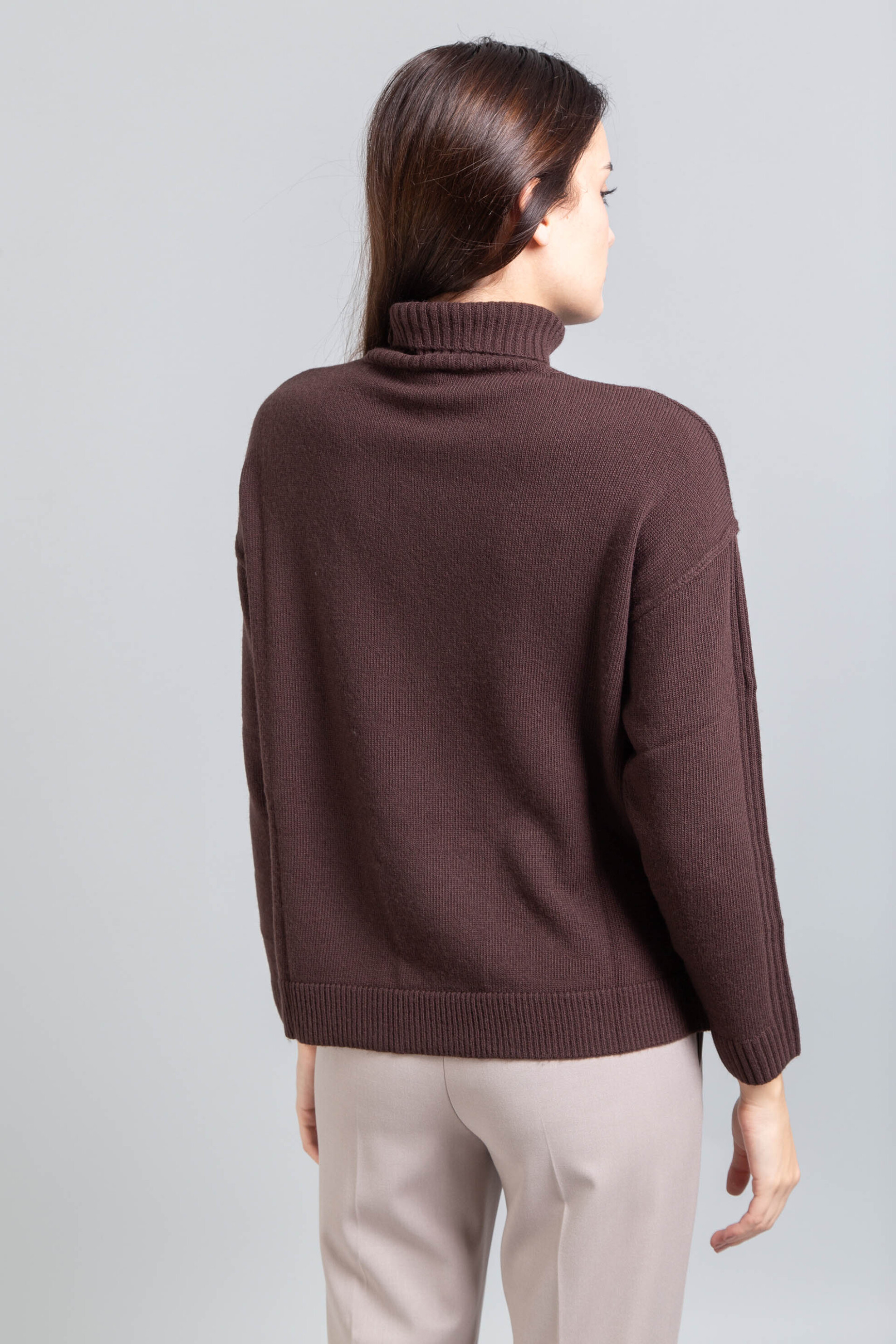 Emme by Marella γυναικεία πλεκτή μπλούζα "Biro" - 2525366122200 Καφέ Σκούρο φωτογραφία