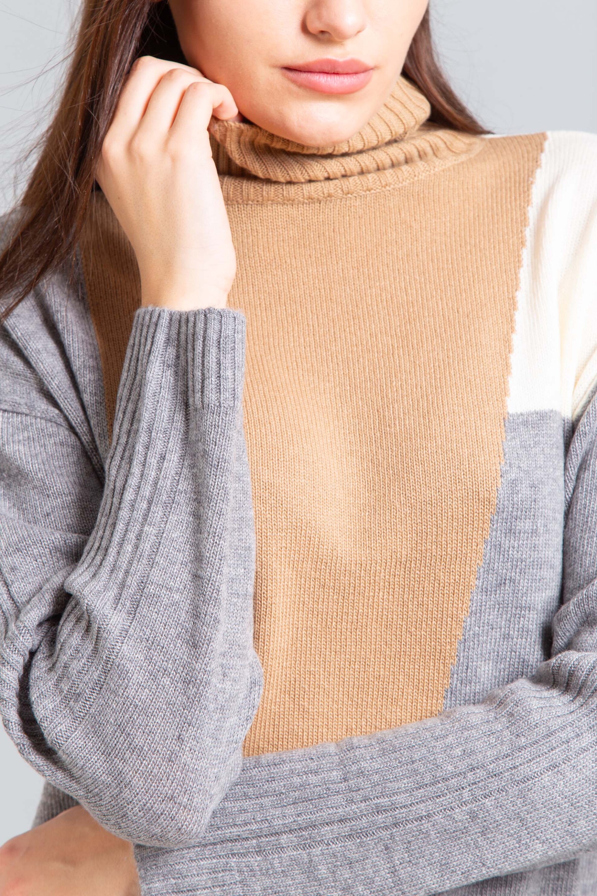 Emme by Marella γυναικεία πλεκτή μπλούζα "Biro" - 2525366122200 Καμηλό φωτογραφία