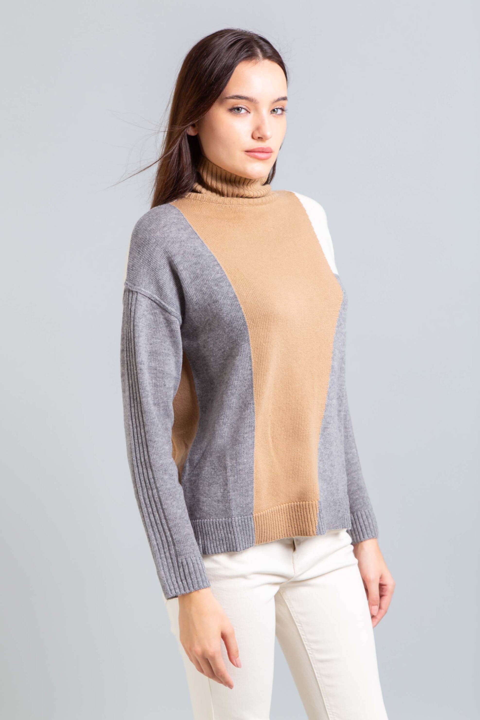 Emme by Marella γυναικεία πλεκτή μπλούζα "Biro" - 2525366122200 Καμηλό φωτογραφία