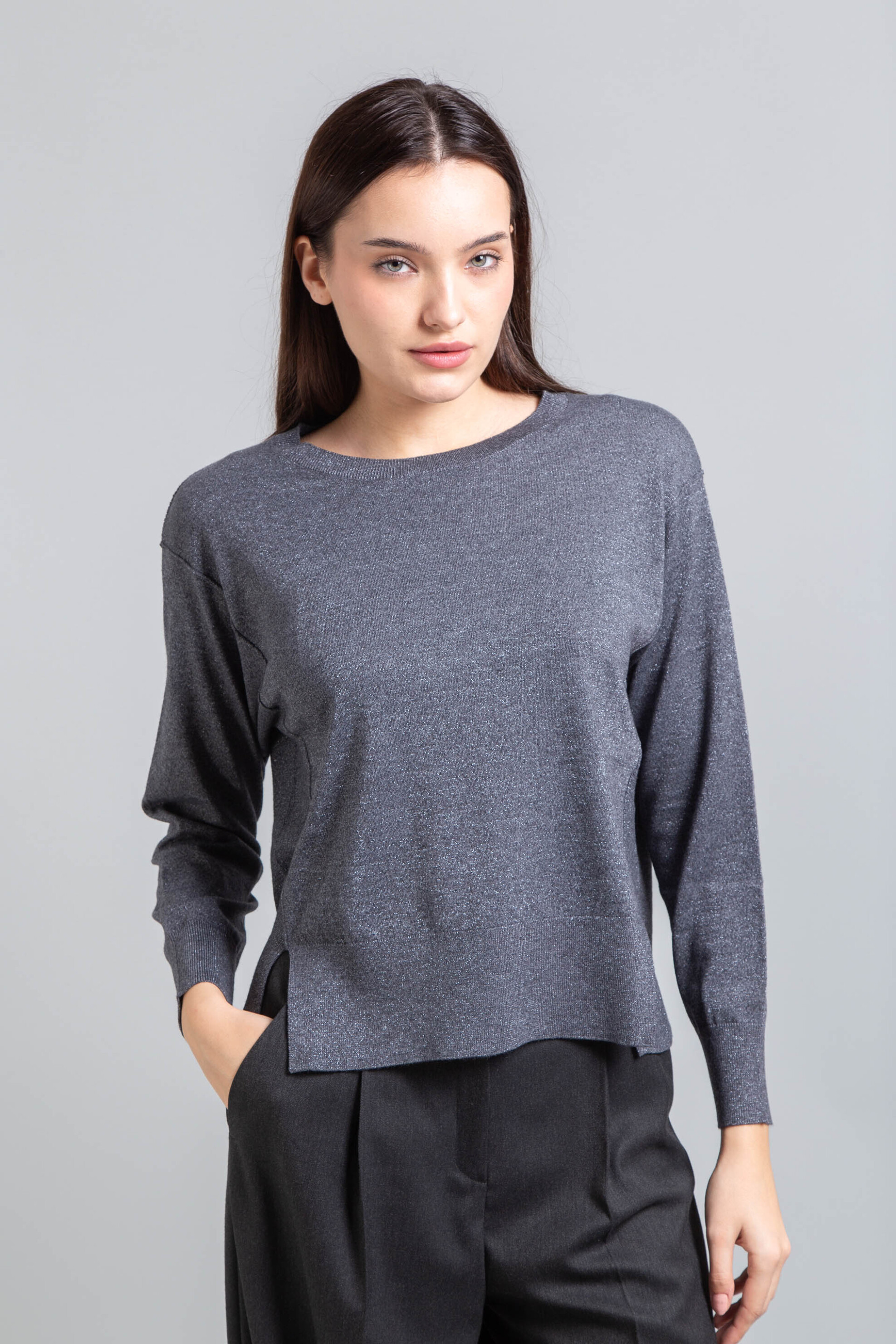 Emme by Marella γυναικεία πλεκτή μπλούζα "Aceto" - 2525366211200 Γκρι φωτογραφία